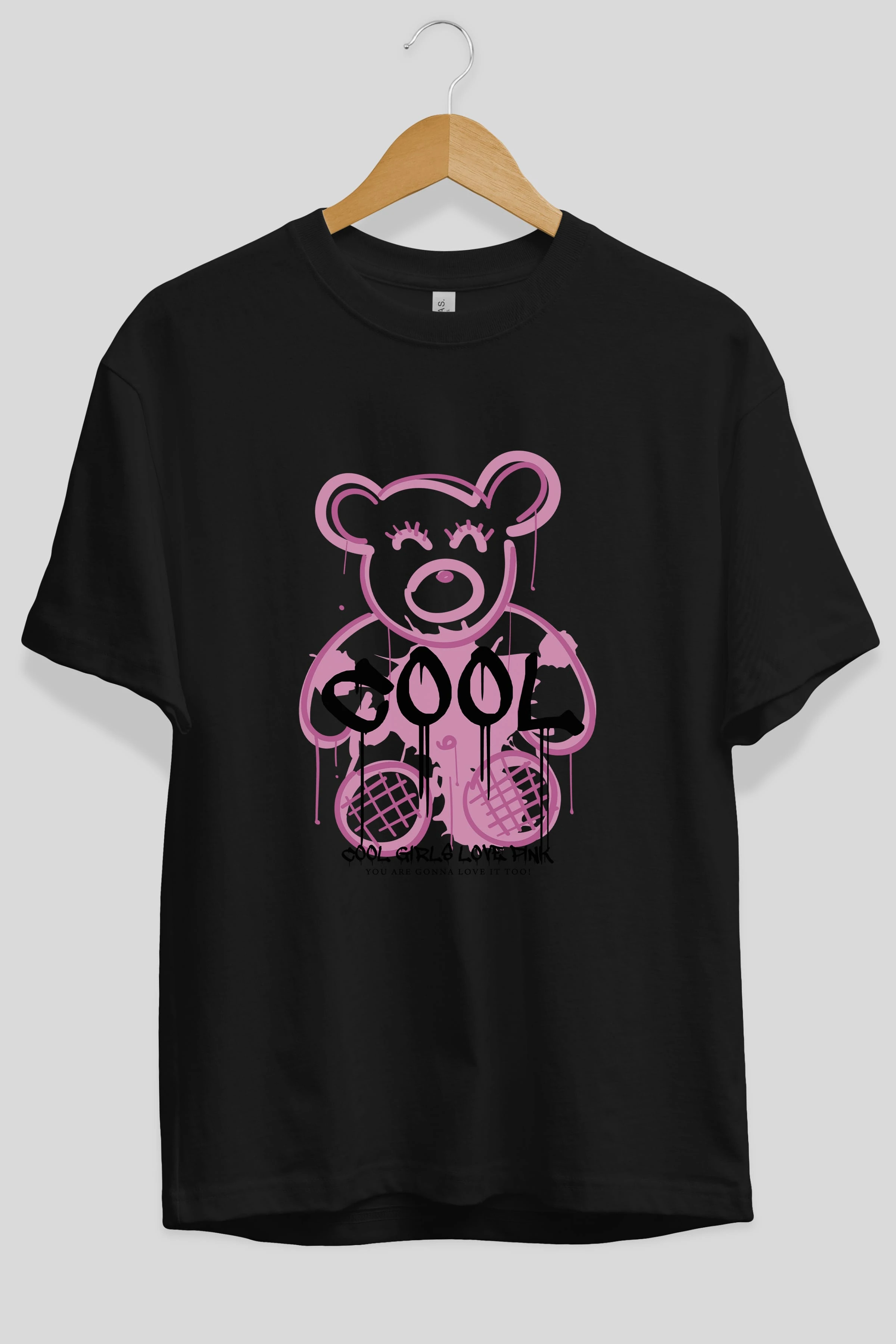 Cool Bear Ön Baskılı Oversize t-shirt Erkek Kadın Unisex
