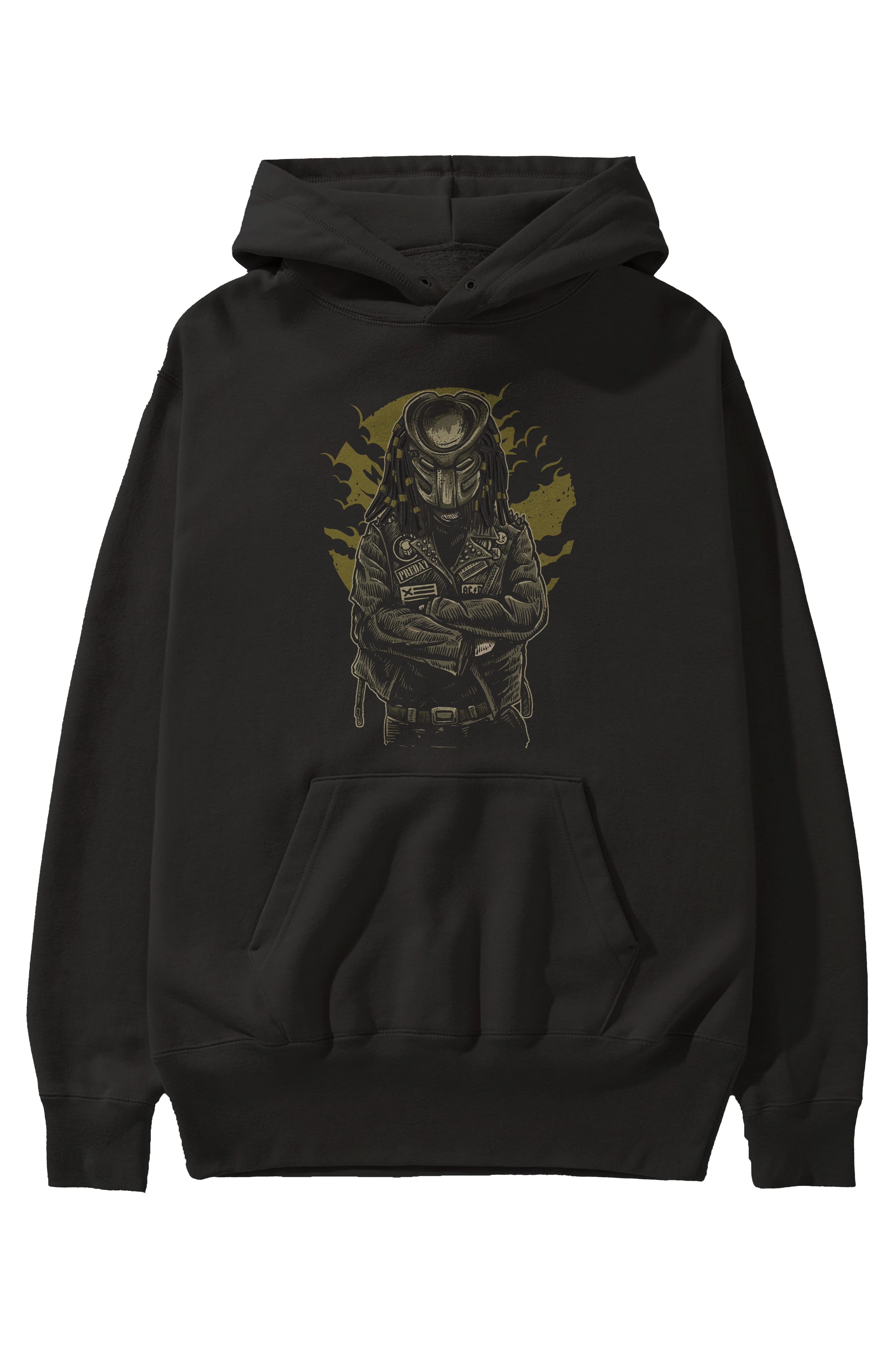 Predator Ön Baskılı Hoodie Oversize Kapüşonlu Sweatshirt Erkek Kadın Unisex