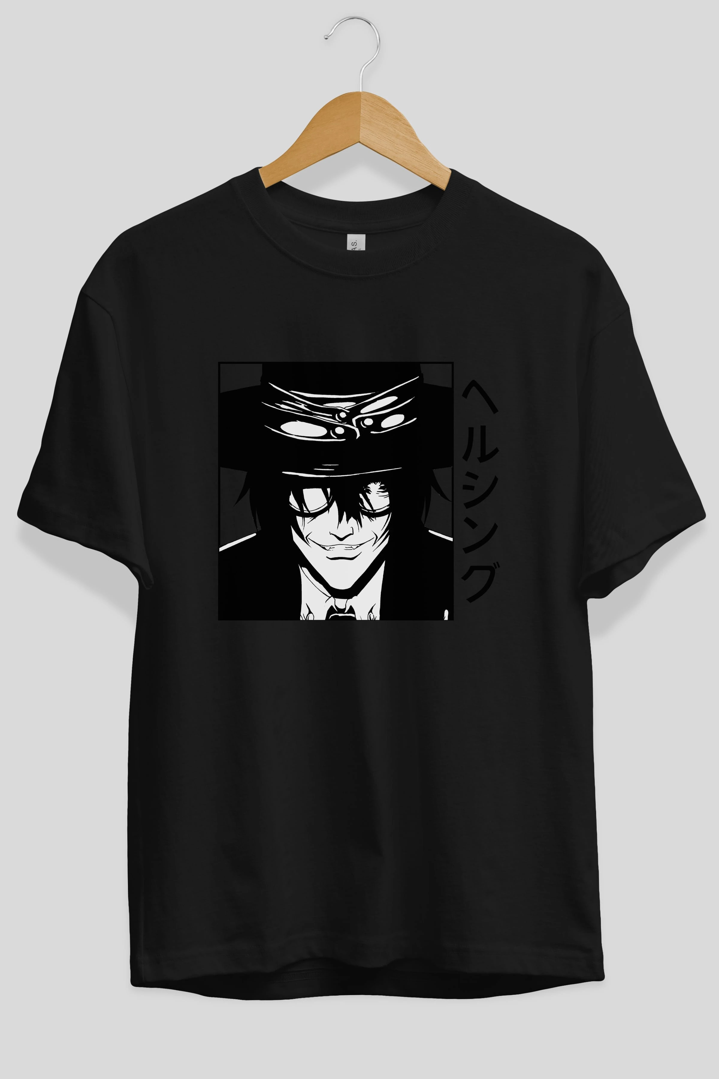 Alucard 1 Anime Ön Baskılı Oversize t-shirt %100 pamuk Erkek Kadın Unisex