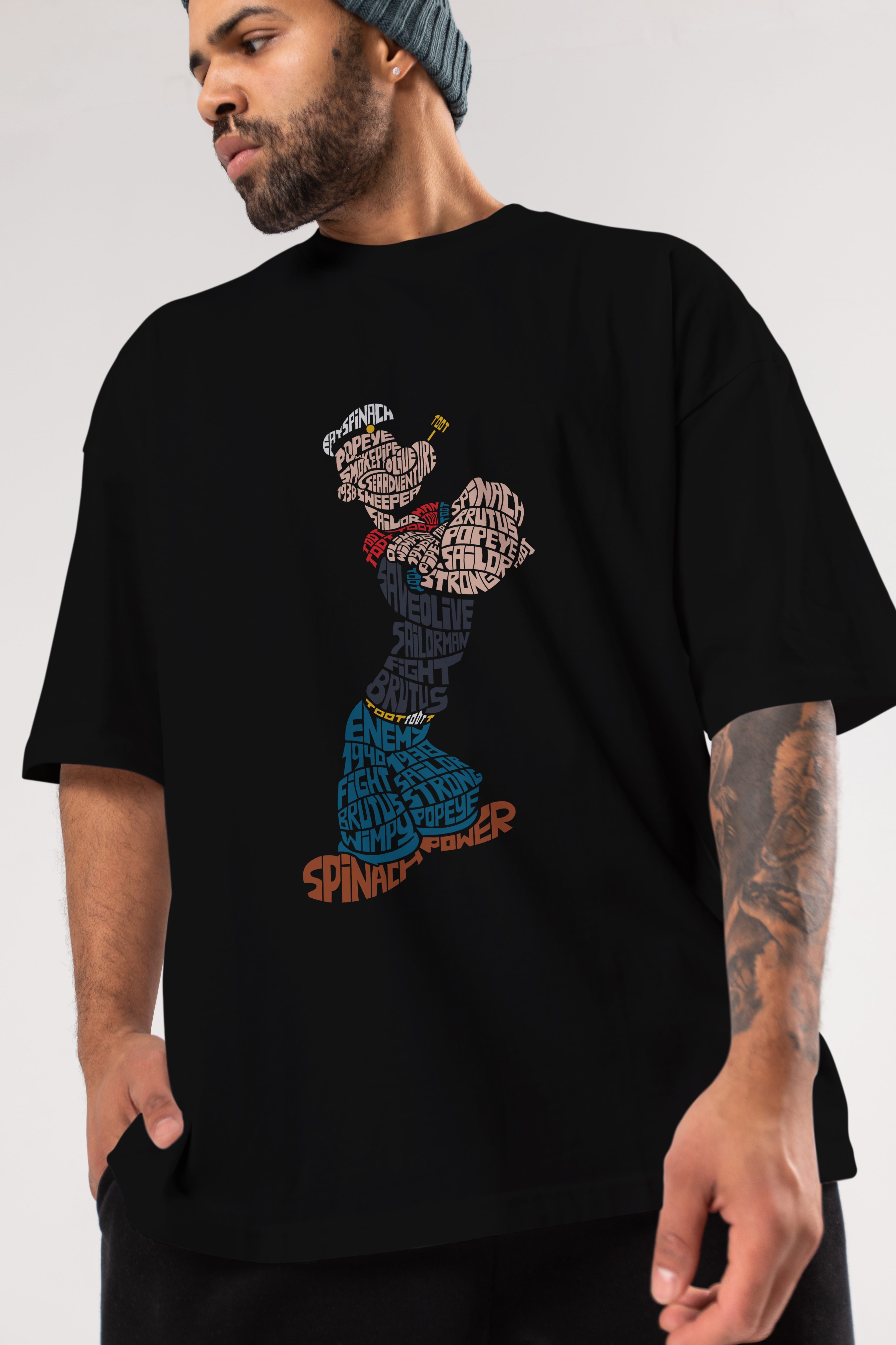 Sailorman Ön Baskılı Oversize t-shirt %100 pamuk Erkek Kadın Unisex