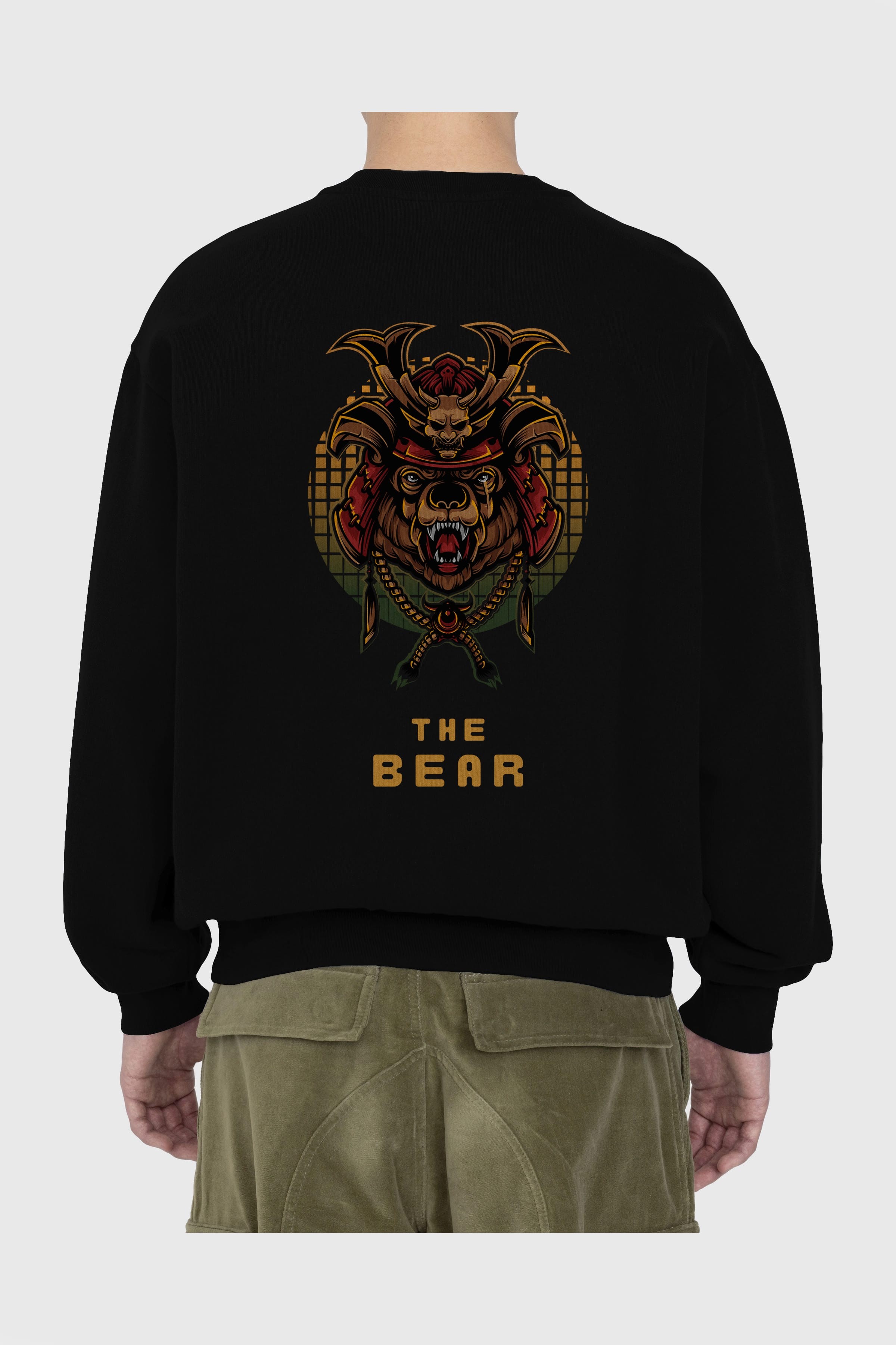 The Bear 2 Arka Baskılı Oversize Sweatshirt Erkek Kadın Unisex