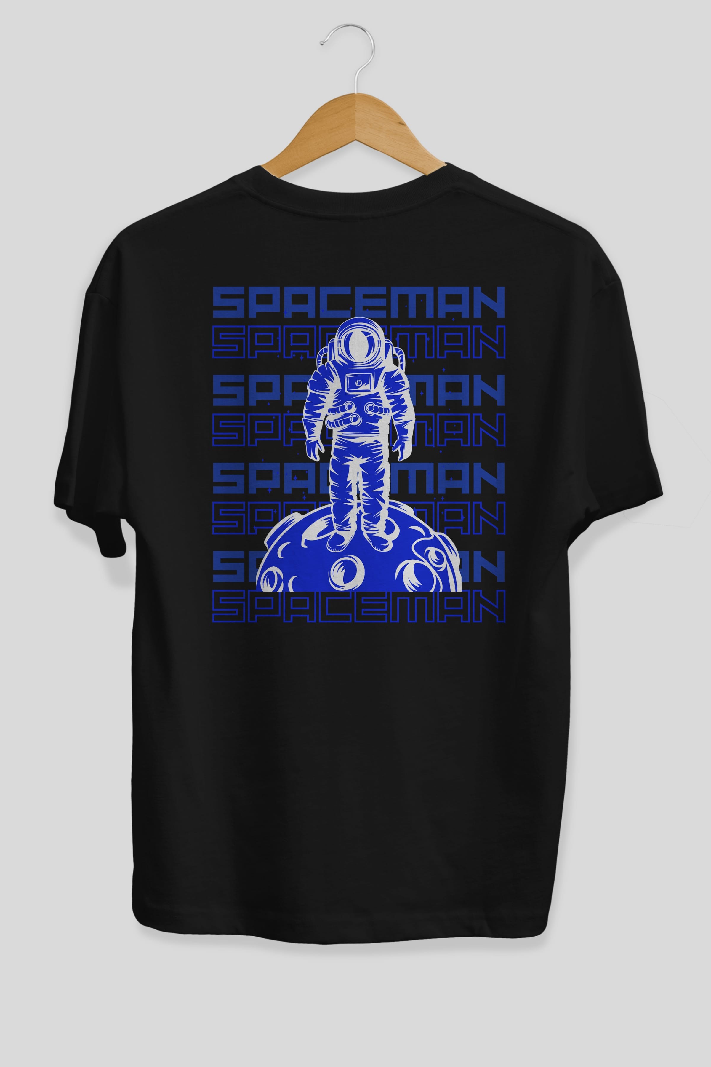 Spaceman Yazılı Arka Baskılı Oversize t-shirt Erkek Kadın Unisex