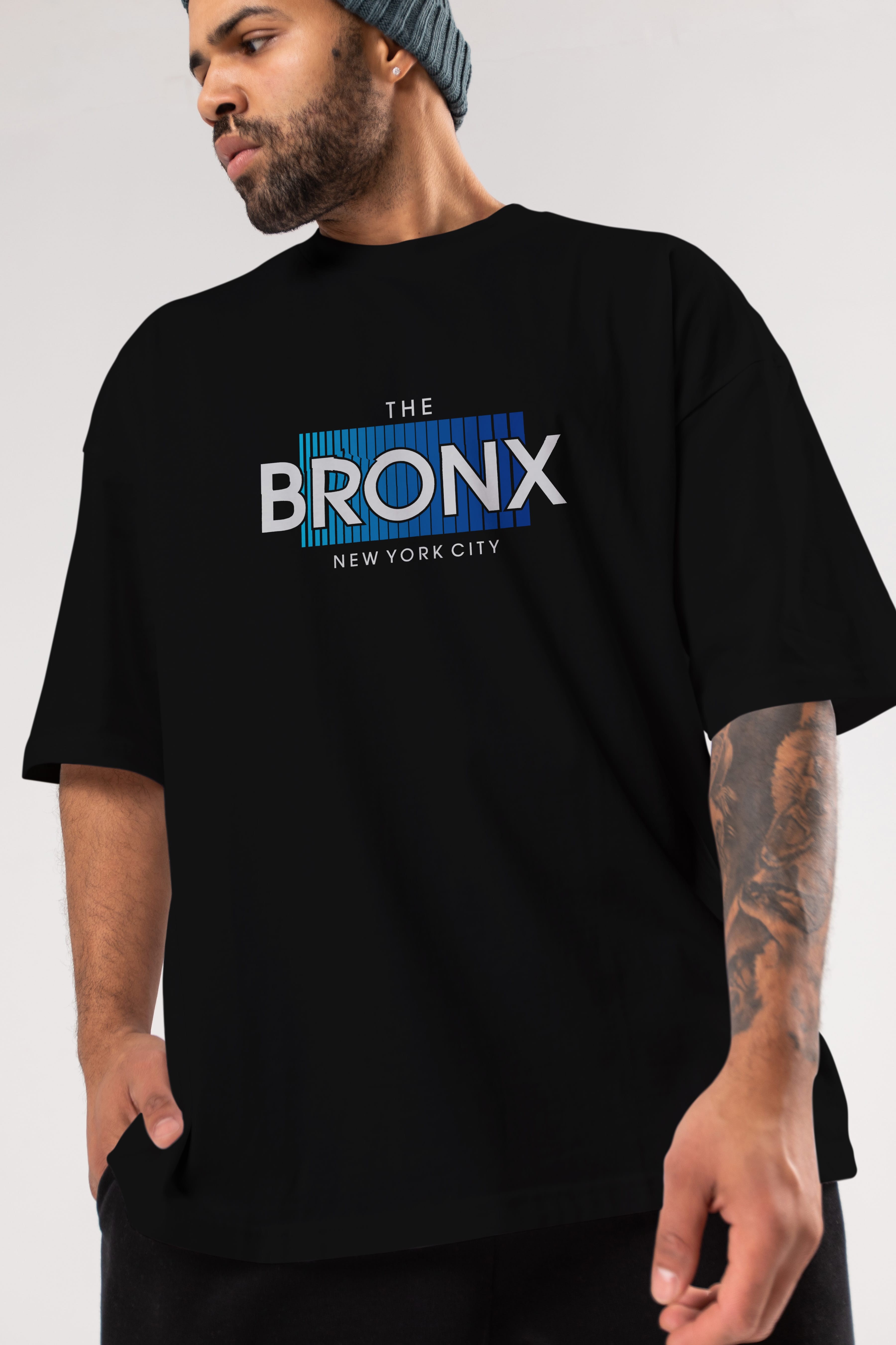 The Bronx Ön Baskılı Oversize t-shirt Erkek Kadın Unisex