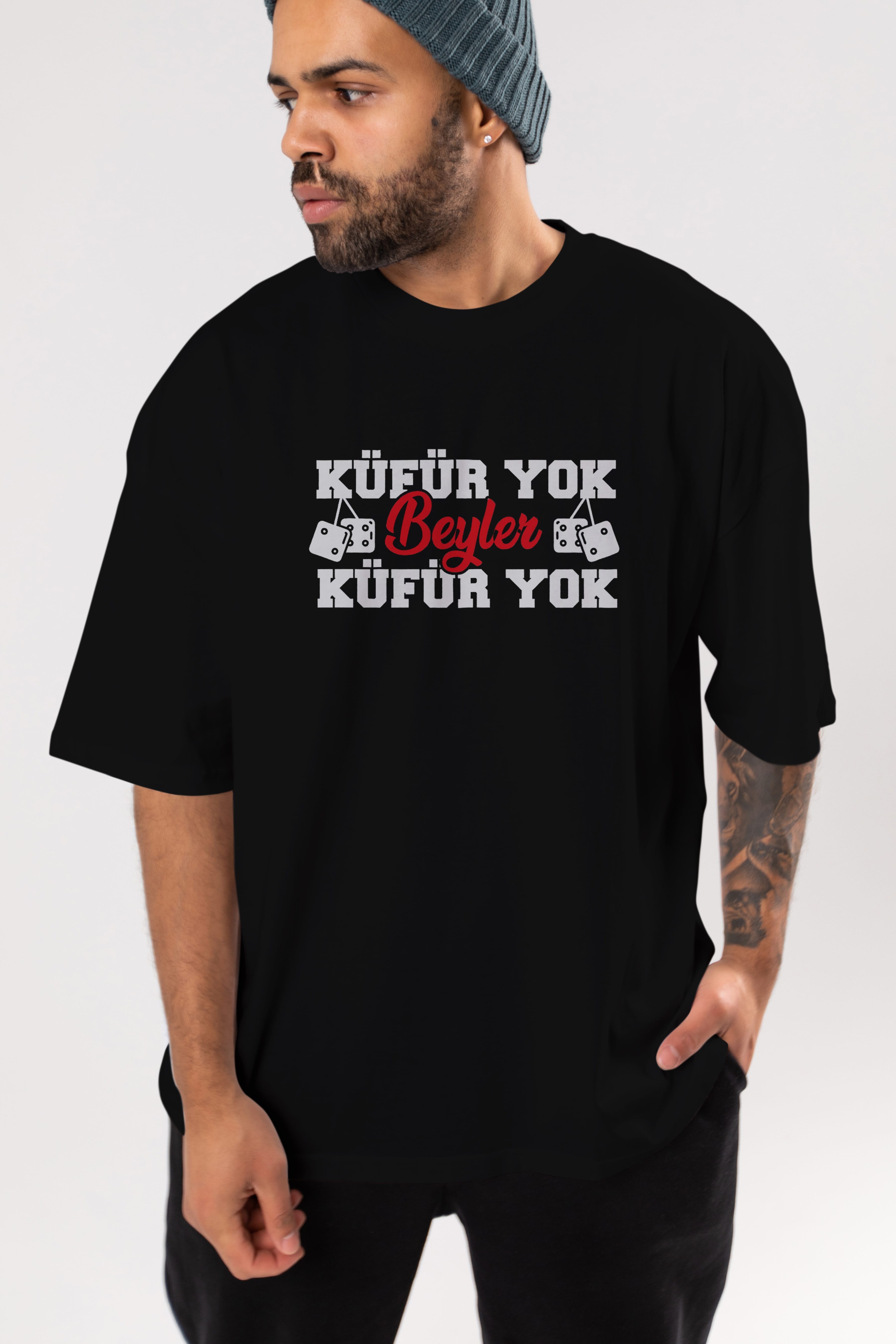 Küfür Yok Beyler Ön Baskılı Oversize t-shirt %100 pamuk Erkek Kadın Unisex
