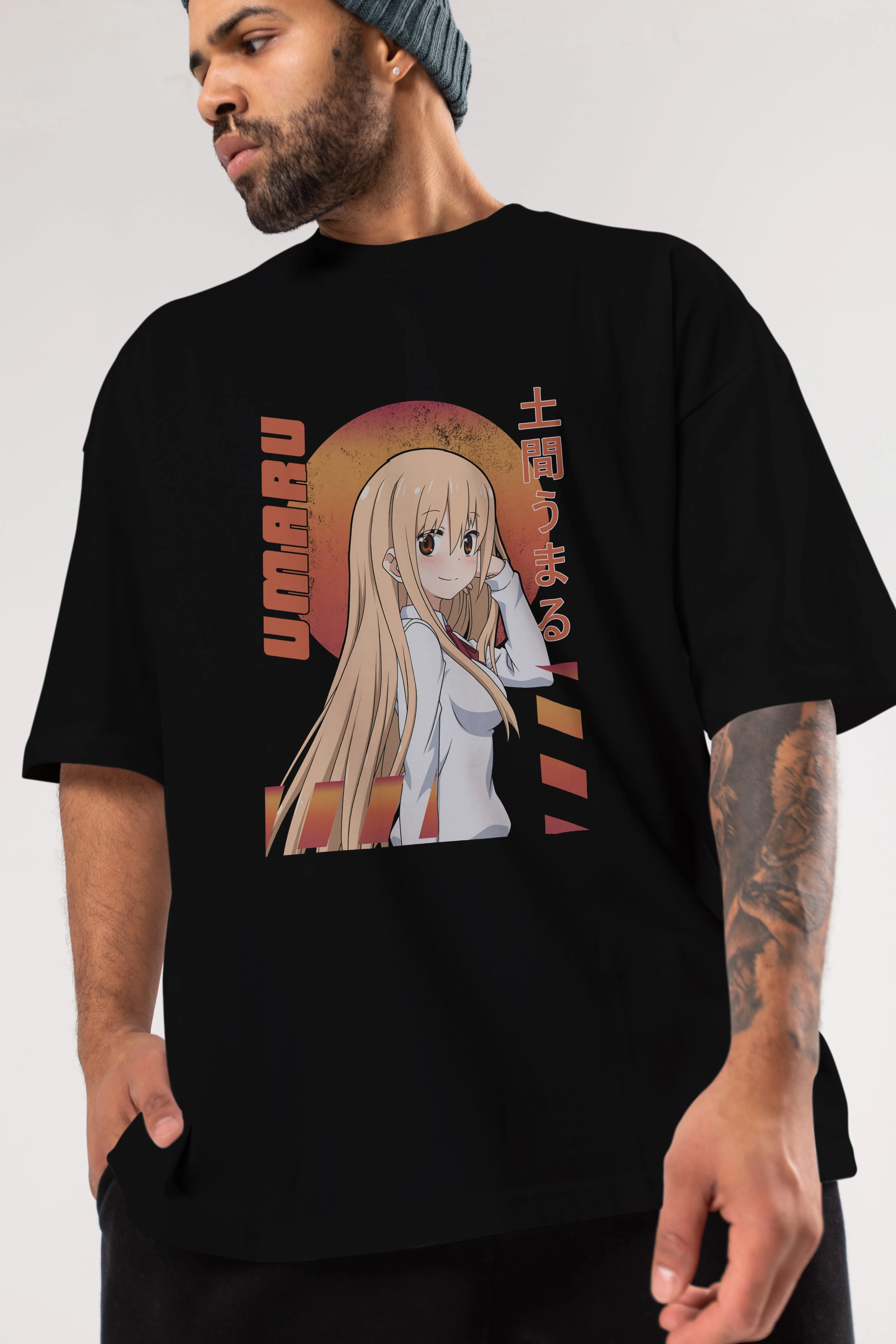 Umaru Doma 5 Anime Ön Baskılı Oversize t-shirt %100 pamuk Erkek Kadın Unisex