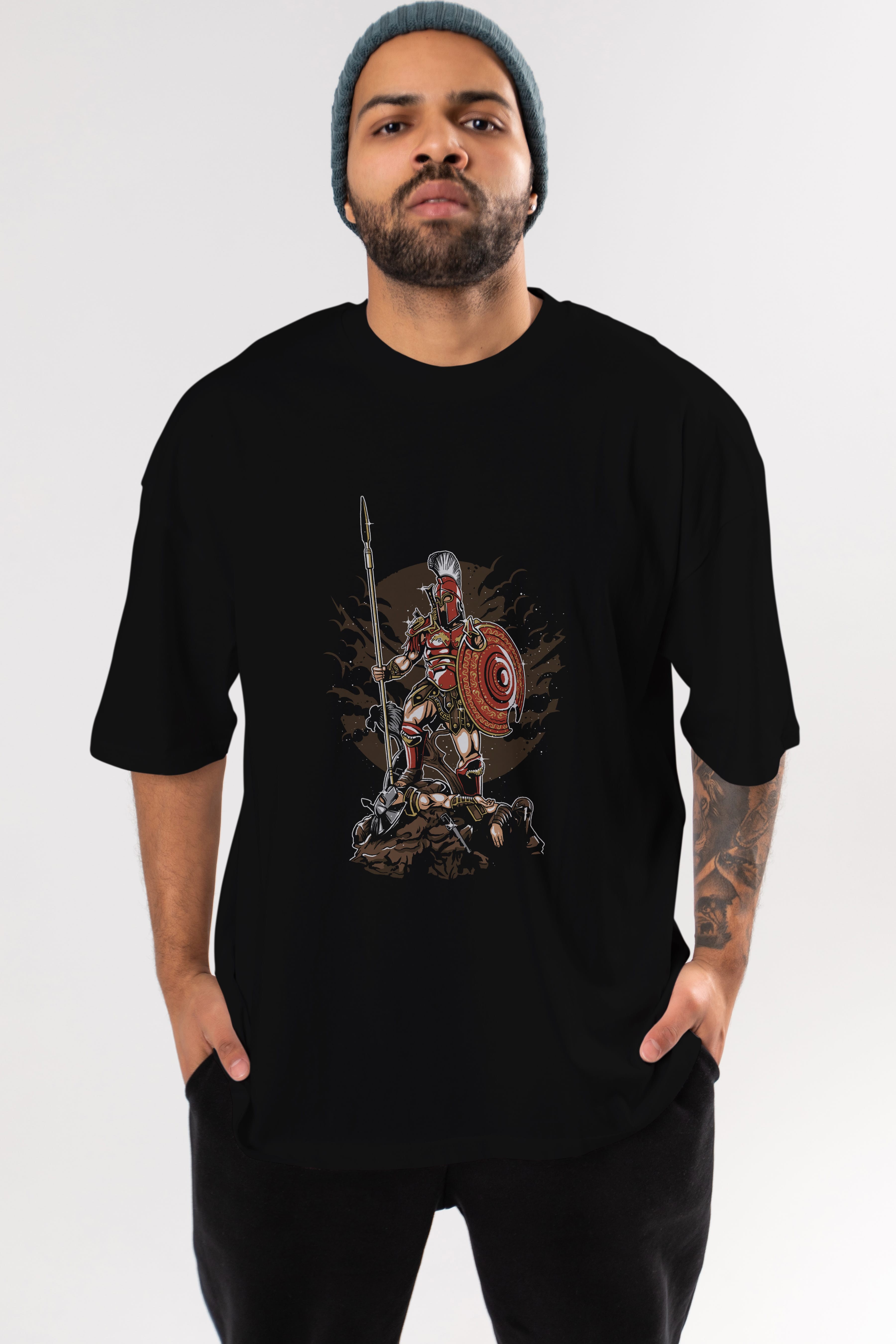 Sparta Ön Baskılı Oversize t-shirt Erkek Kadın Unisex %100 Pamuk tişort