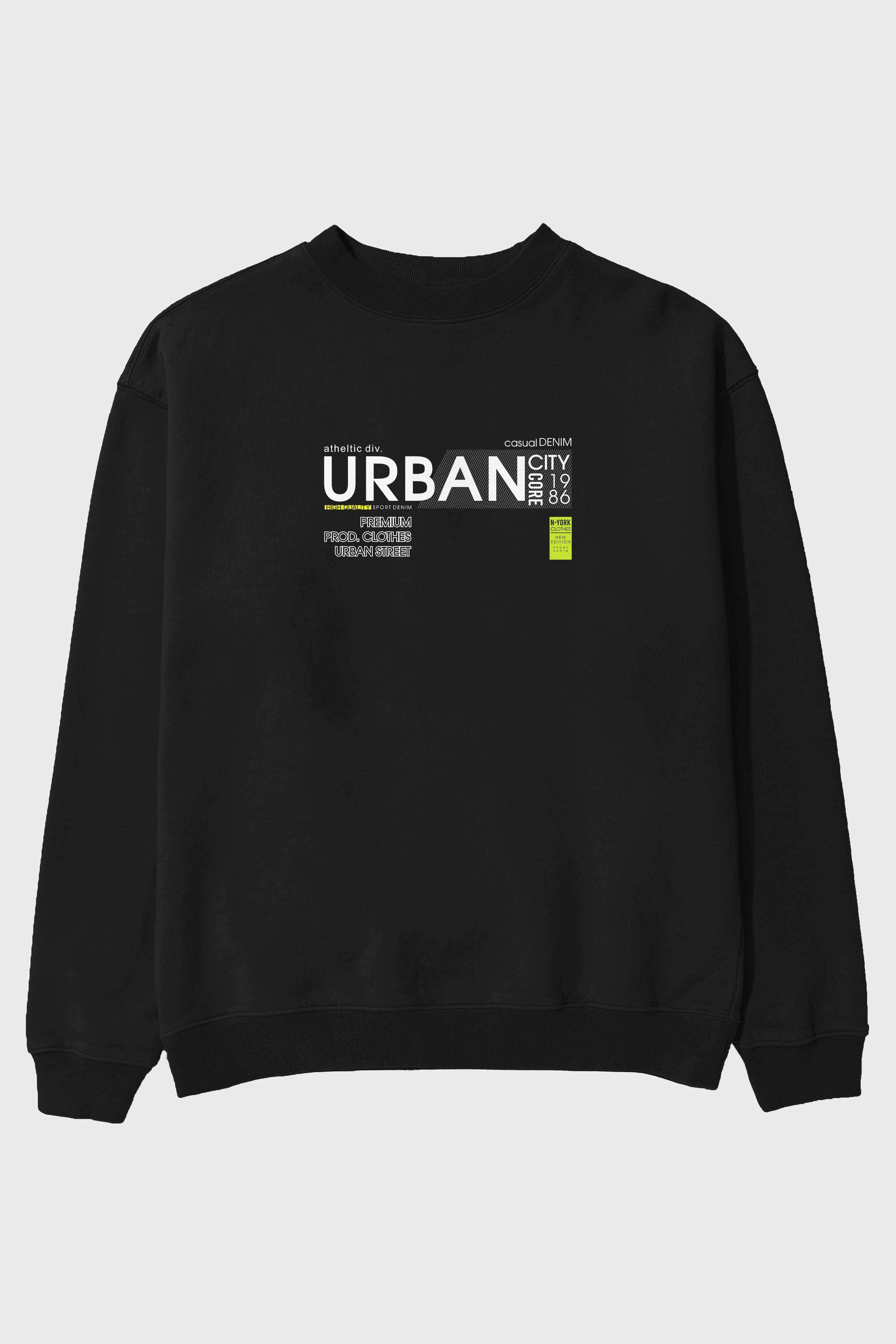 Urban Ön Baskılı Oversize Sweatshirt Erkek Kadın Unisex