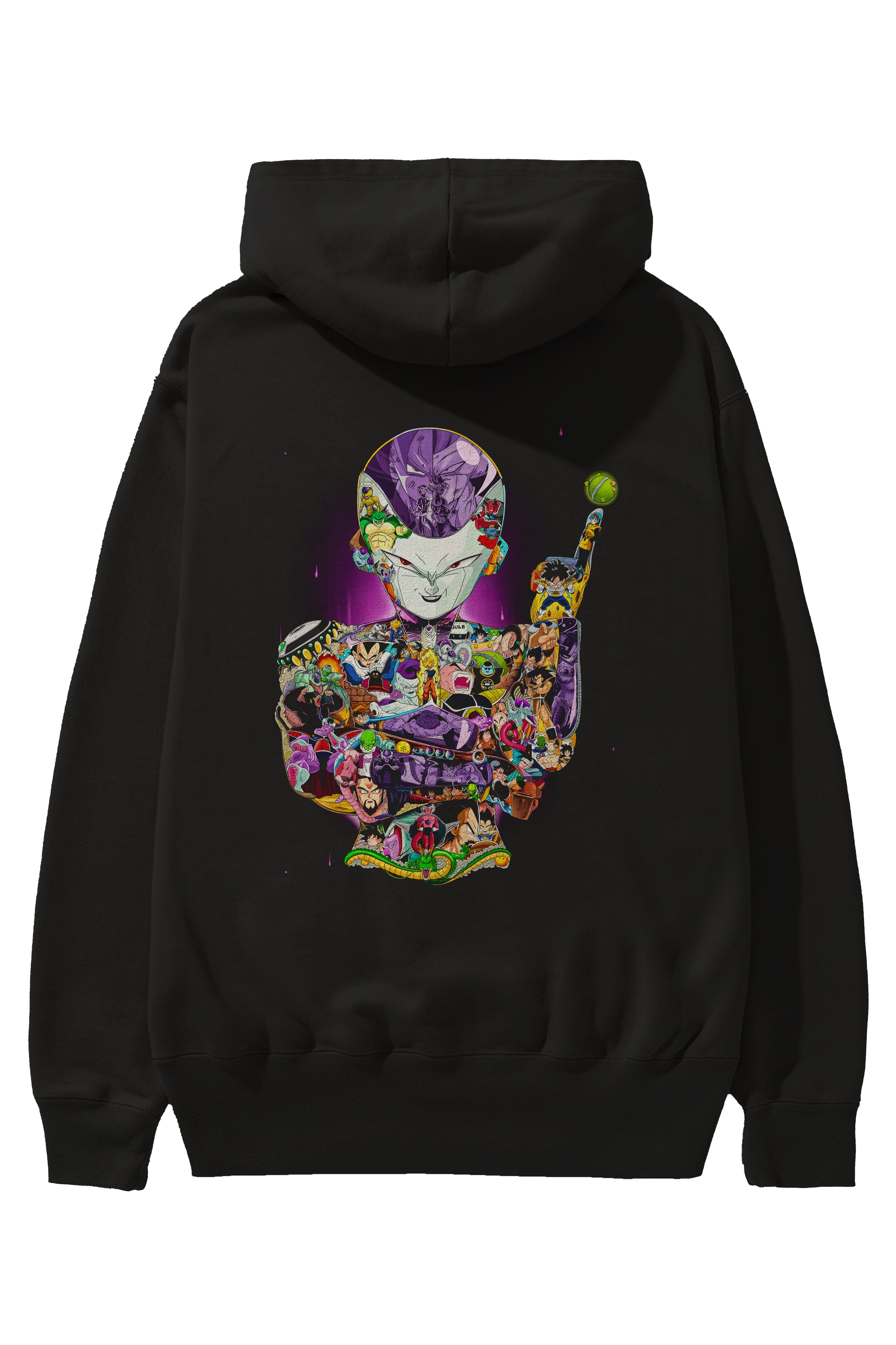 DRAGON BALL ART (4) Anime Arka Baskılı Hoodie Oversize Kapüşonlu Sweatshirt Erkek Kadın Unisex