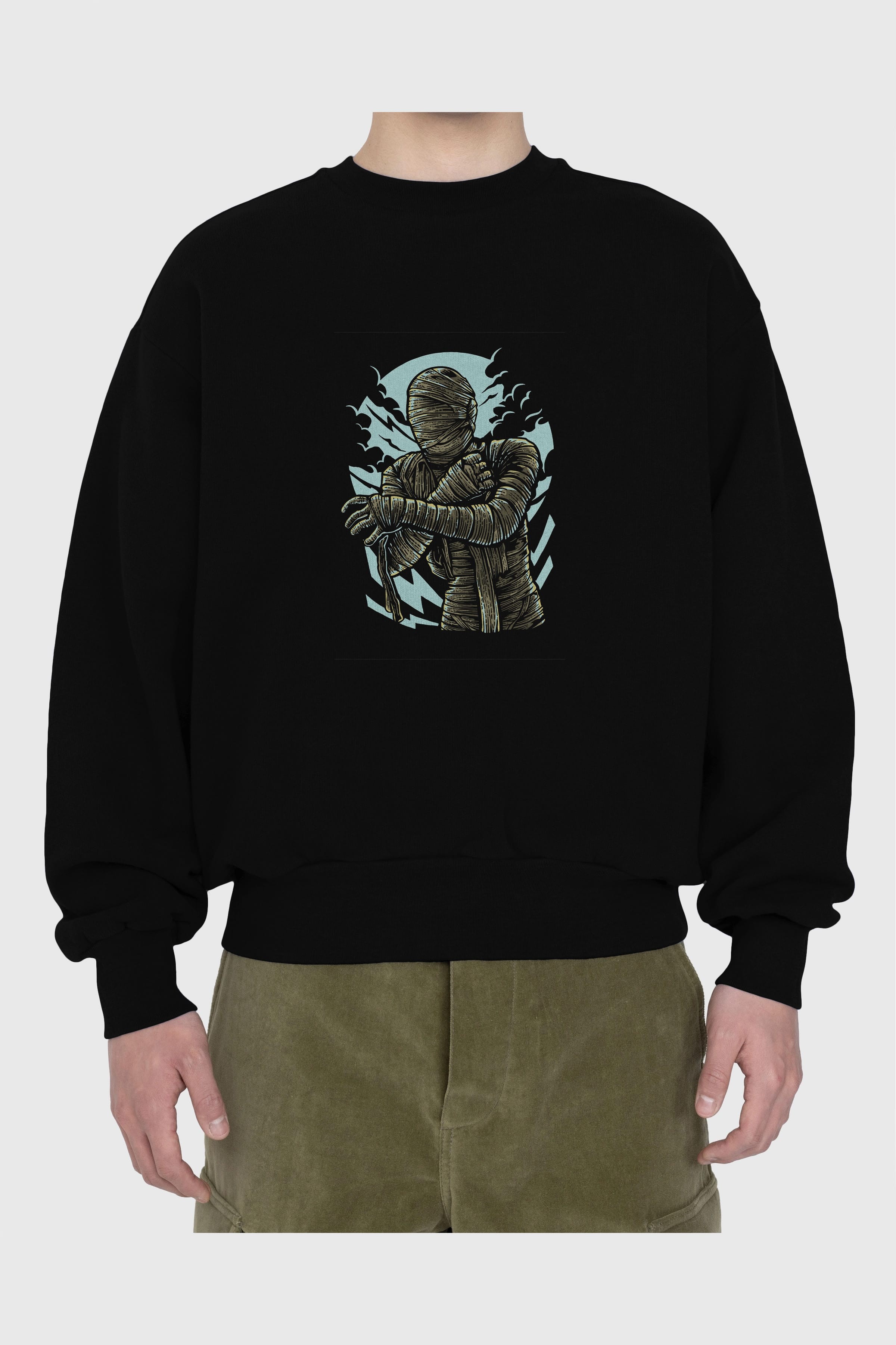 The Mummy Ön Baskılı Oversize Sweatshirt Erkek Kadın Unisex