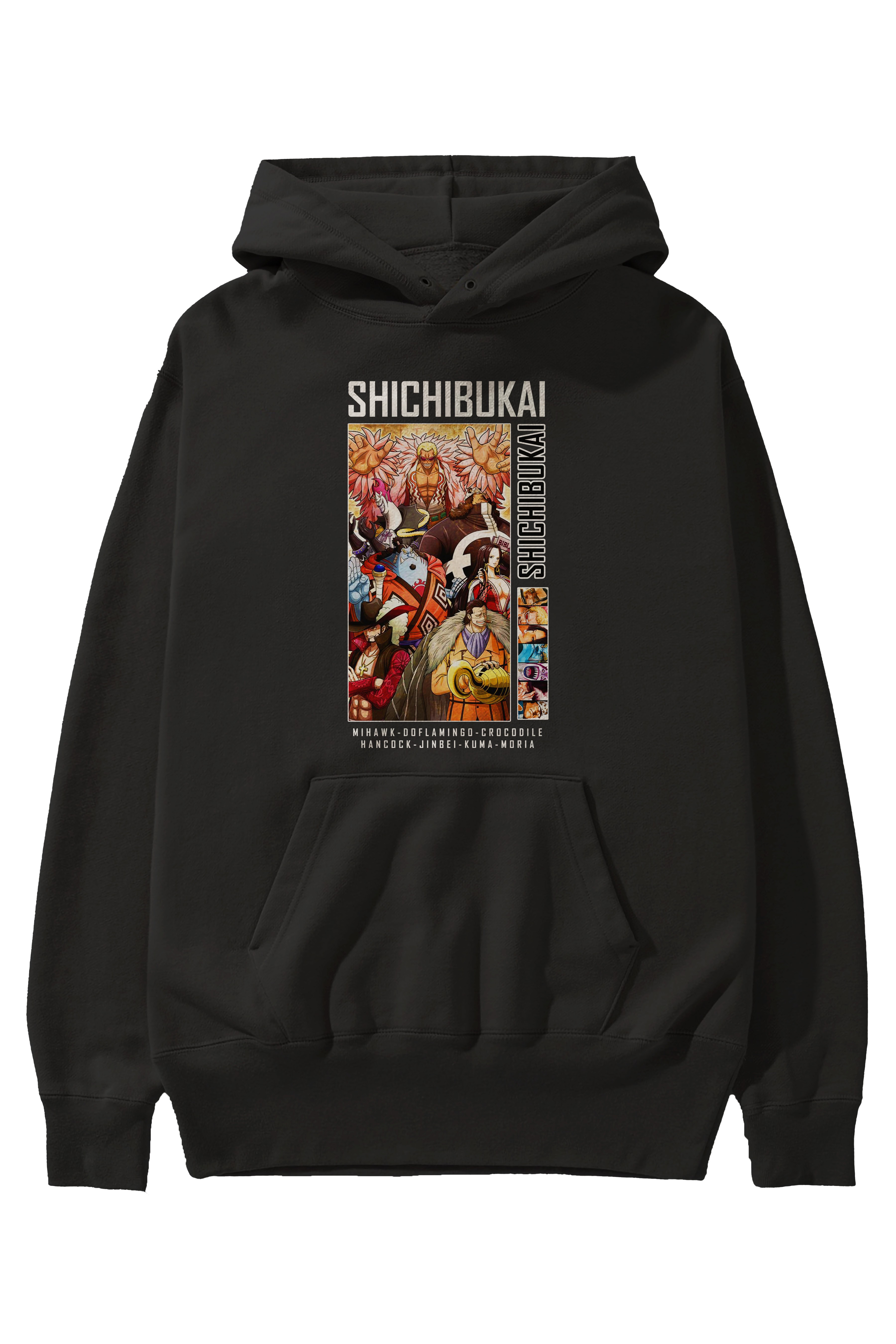 Shichibukai Anime Ön Baskılı Hoodie Oversize Kapüşonlu Sweatshirt Erkek Kadın Unisex