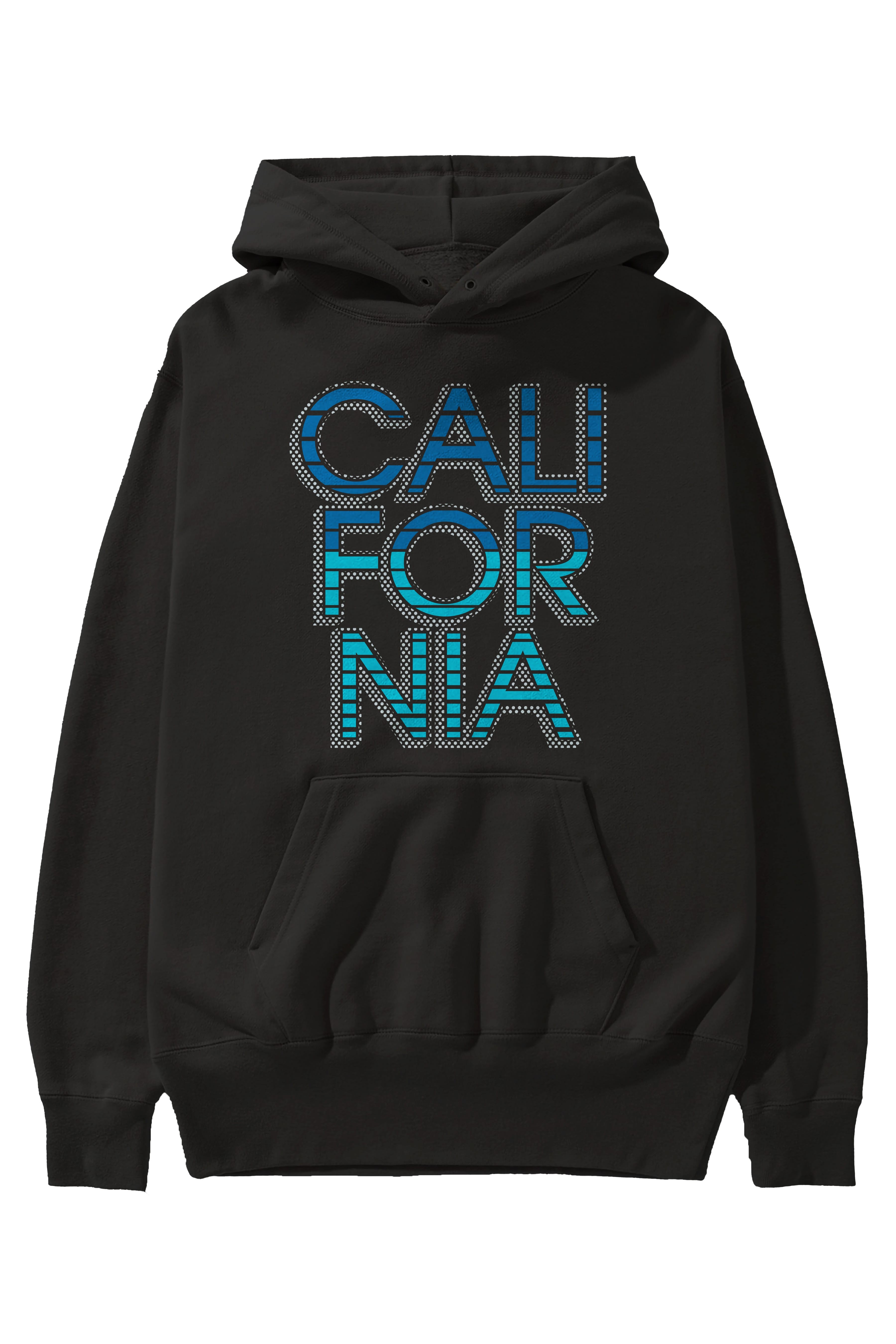 California 3 Ön Baskılı Oversize Hoodie Kapüşonlu Sweatshirt Erkek Kadın Unisex