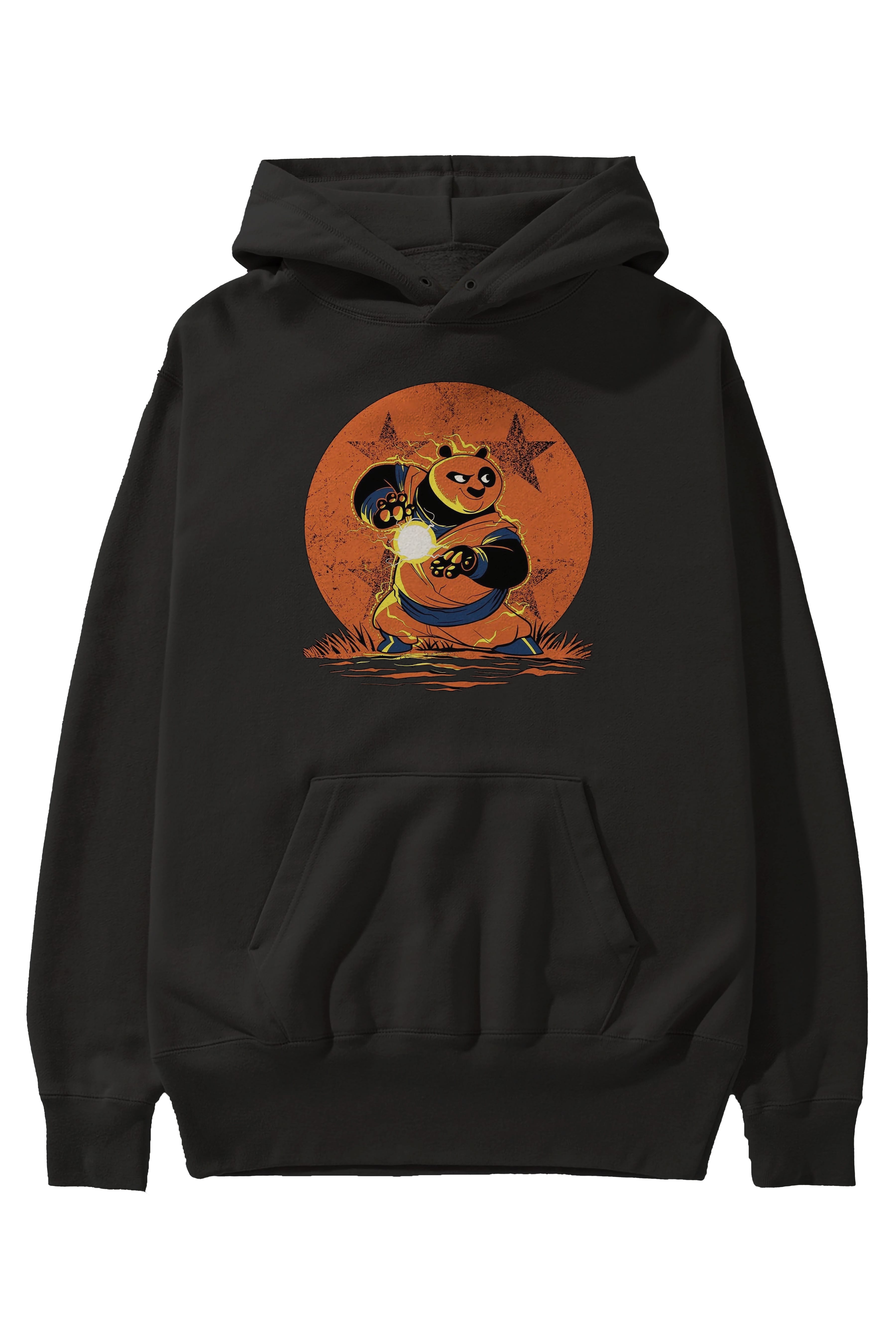 Kung Fu Panda Ön Baskılı Hoodie Oversize Kapüşonlu Sweatshirt Erkek Kadın Unisex
