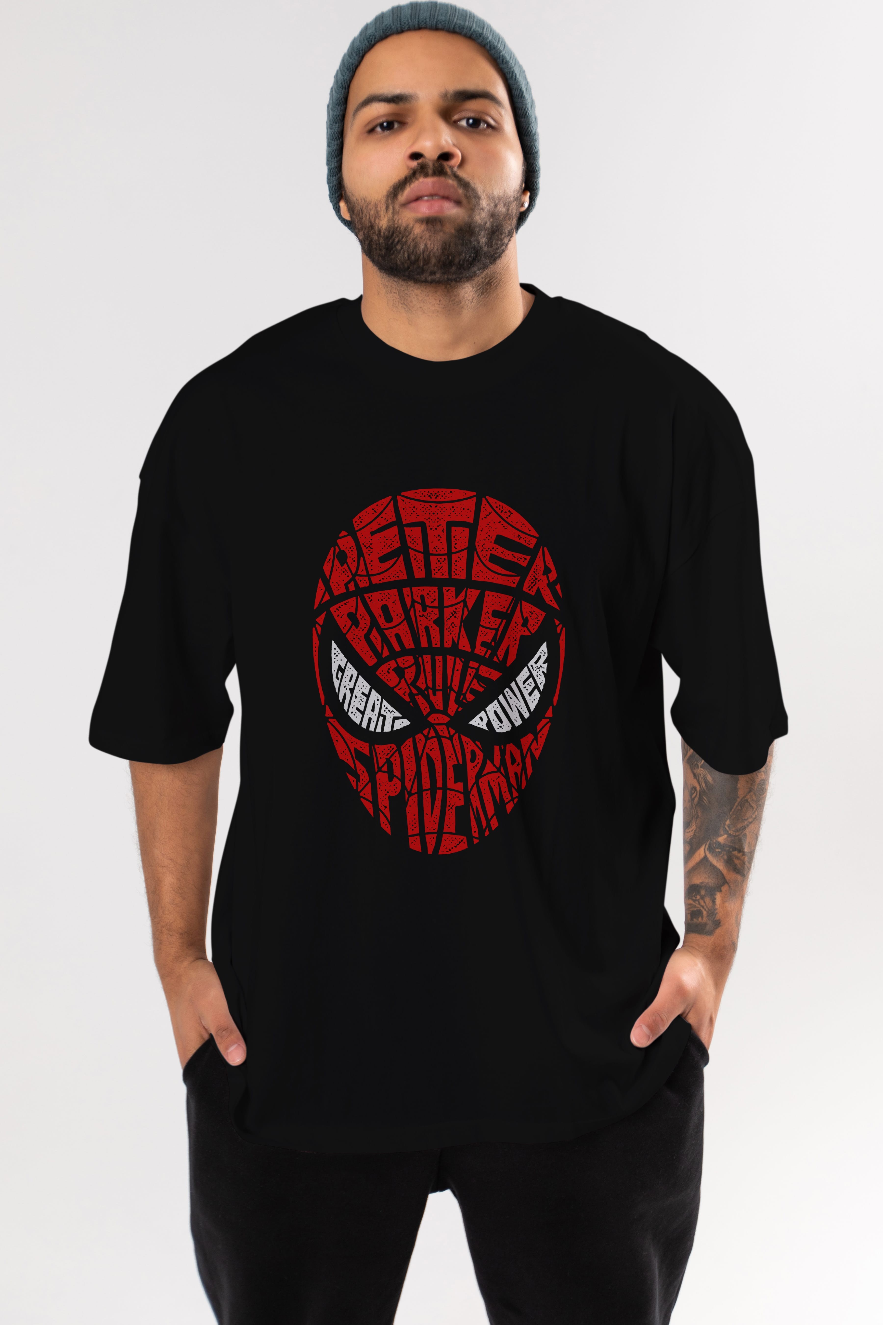 Spiderman Ön Baskılı Oversize t-shirt %100 pamuk Erkek Kadın Unisex