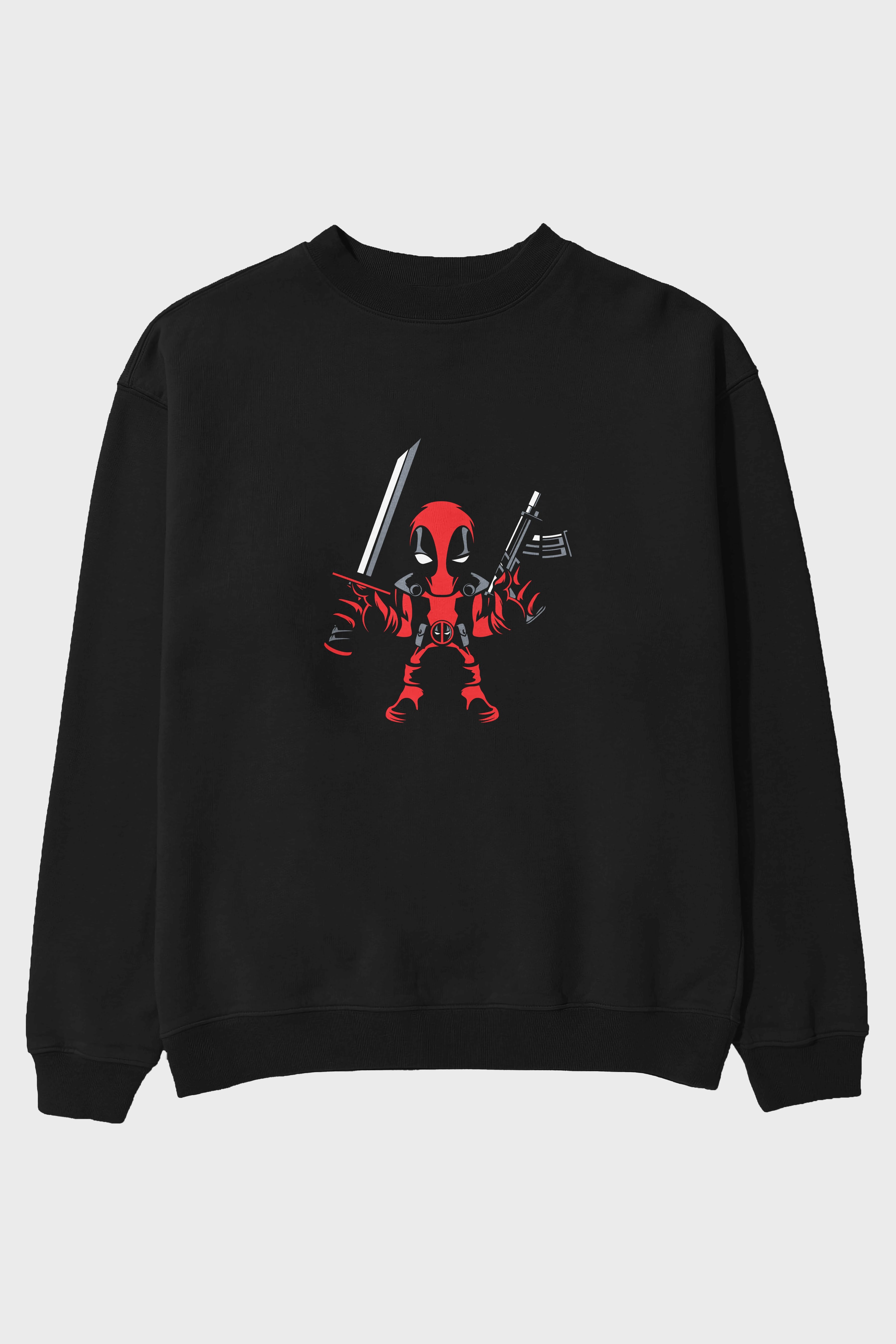 Deadpool (11) Ön Baskılı Oversize Sweatshirt Erkek Kadın Unisex