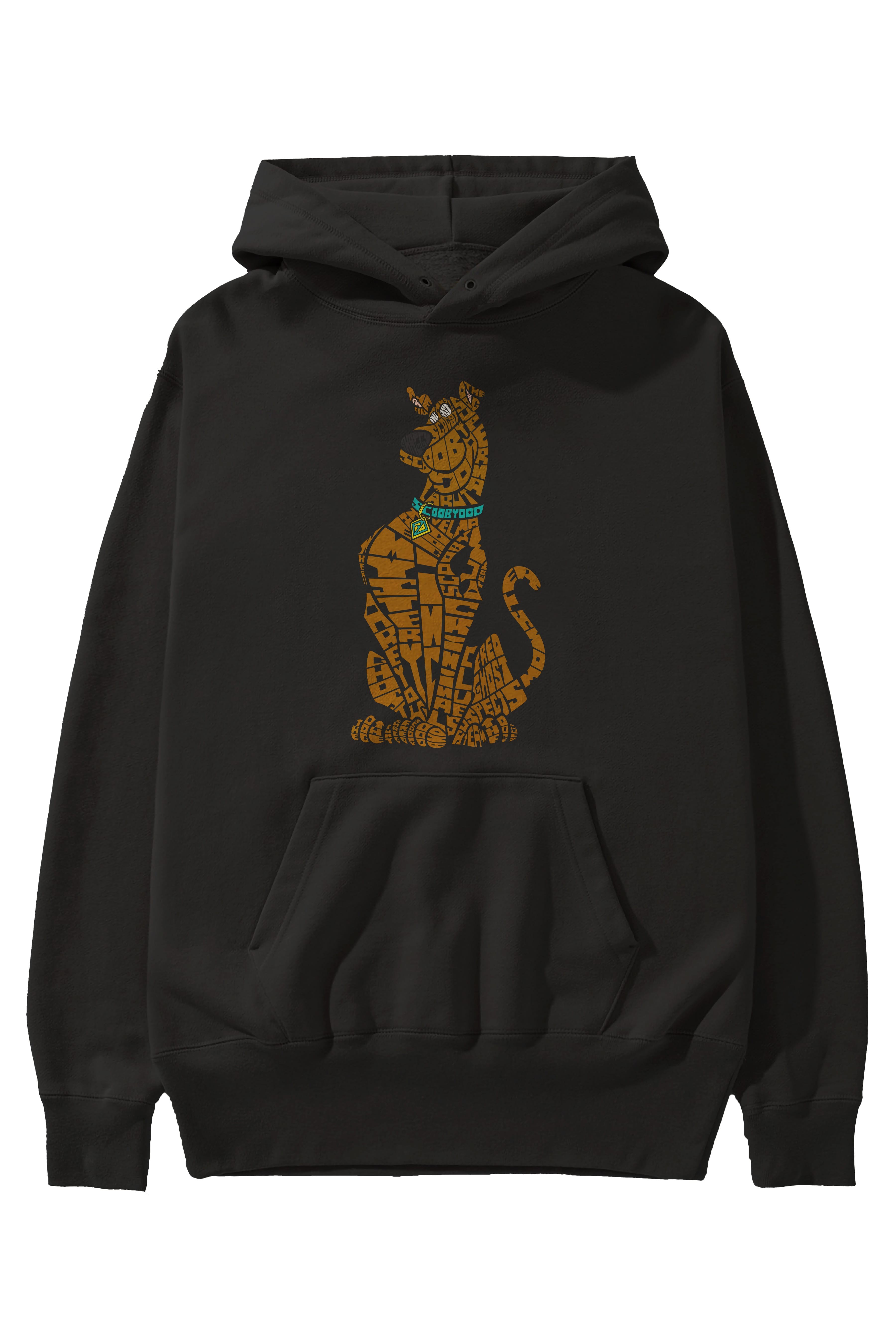 Scooby Doo Ön Baskılı Hoodie Oversize Kapüşonlu Sweatshirt Erkek Kadın Unisex