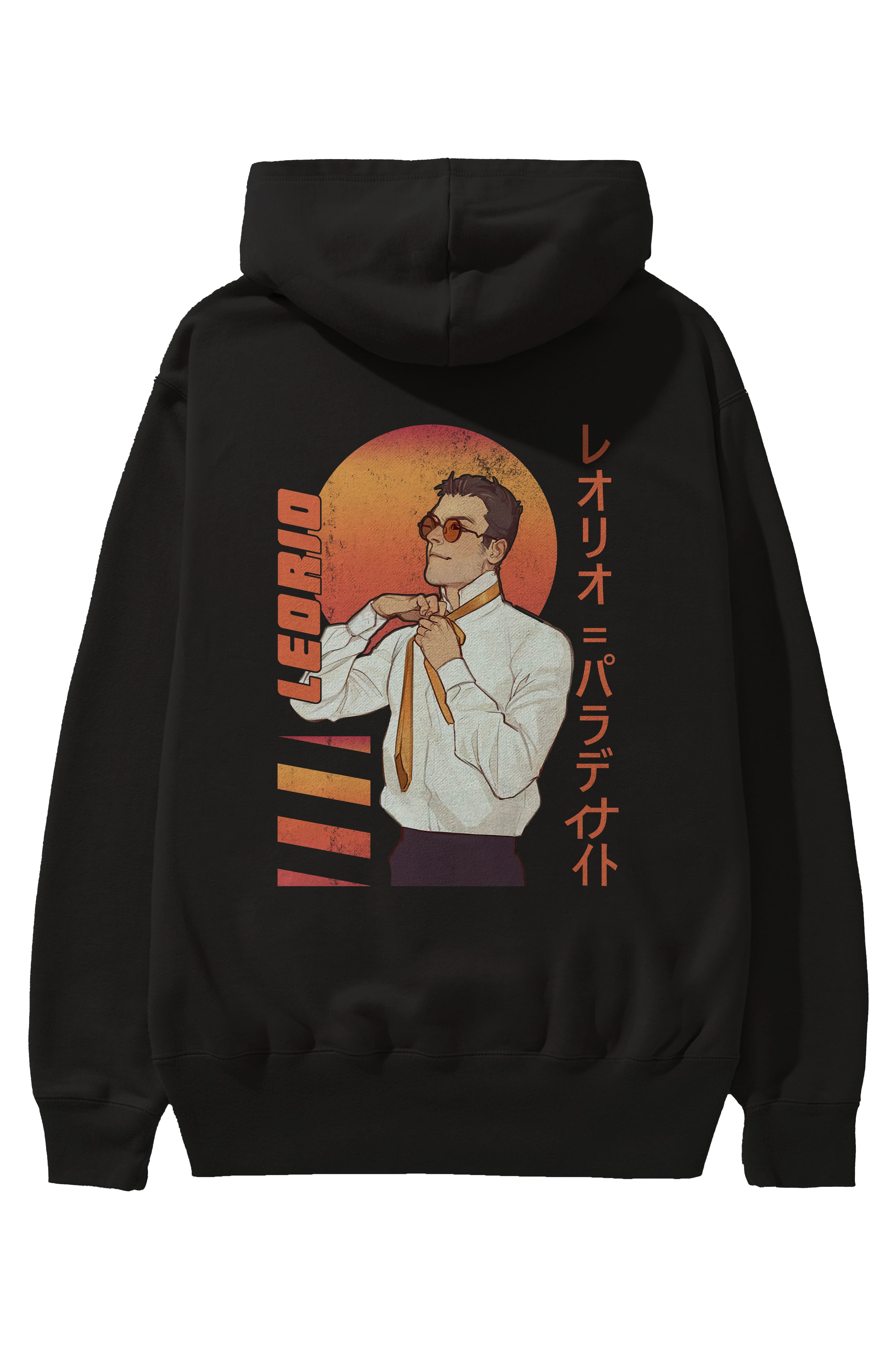Leorio Paladiknight 5 (2) Anime Arka Baskılı Hoodie Oversize Kapüşonlu Sweatshirt Erkek Kadın Unisex