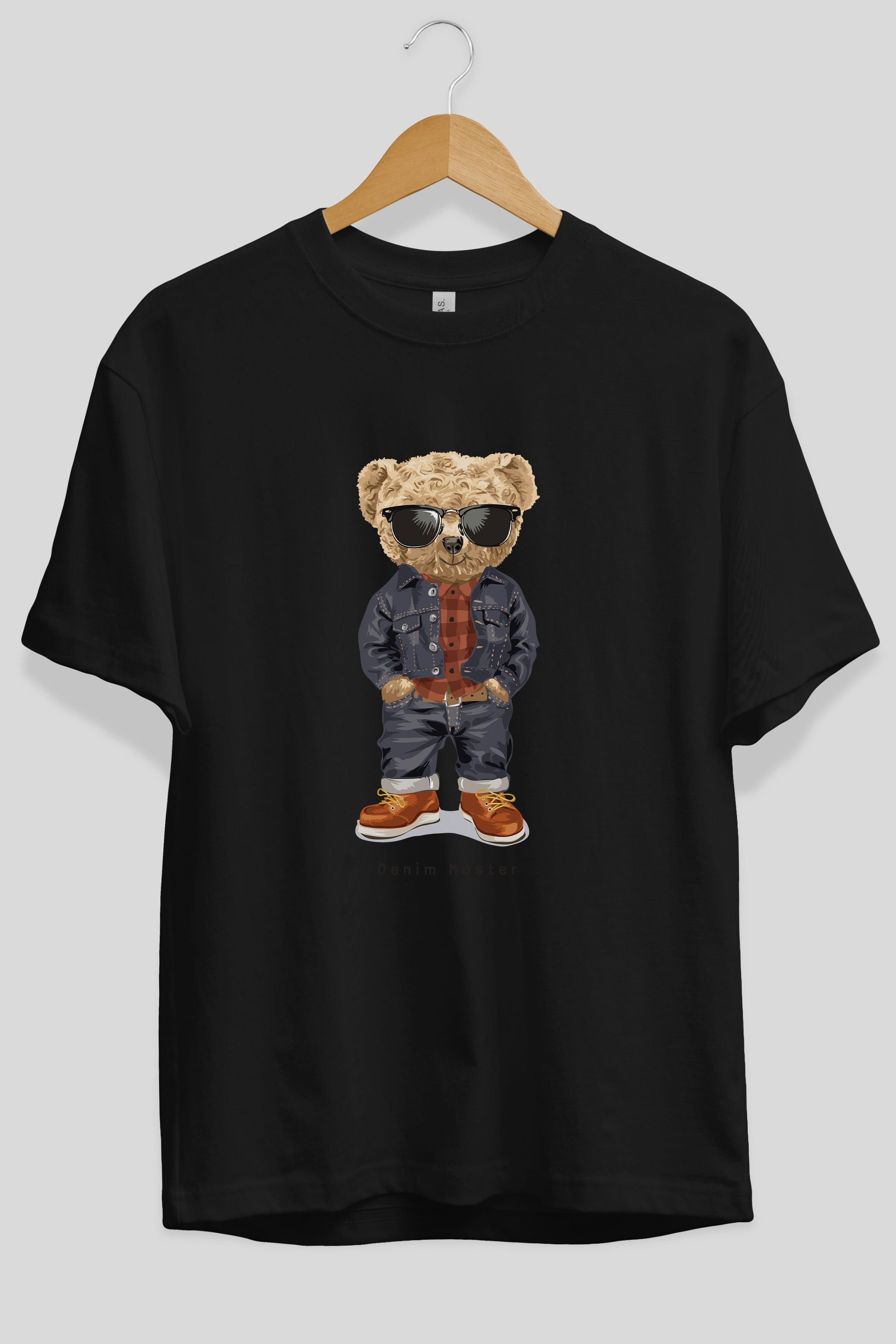 Teddy Bear Tarz Ön Baskılı Oversize t-shirt Erkek Kadın Unisex %100 Pamuk