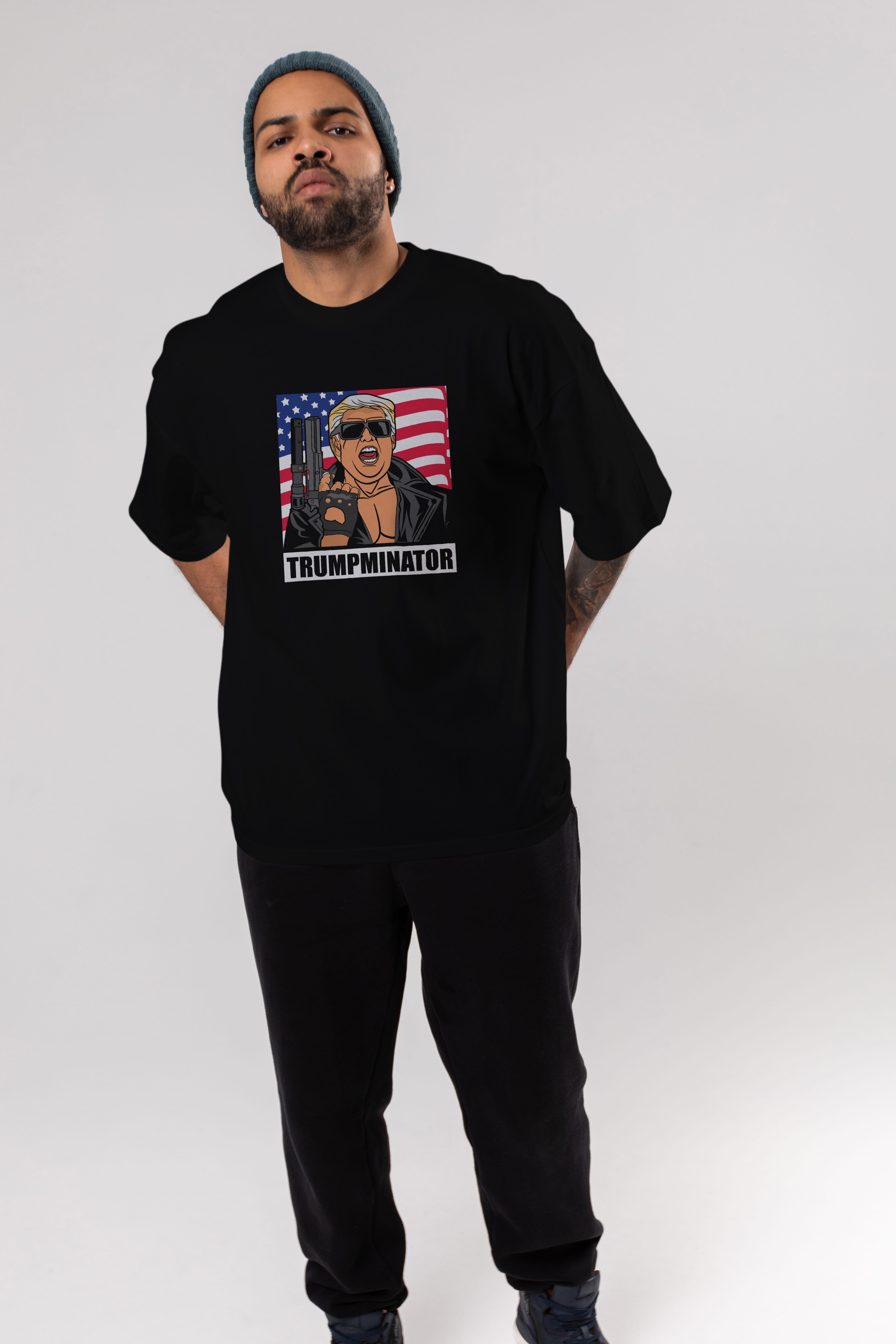Trumpminator Ön Baskılı Oversize t-shirt Erkek Kadın Unisex %100 Pamuk tişort