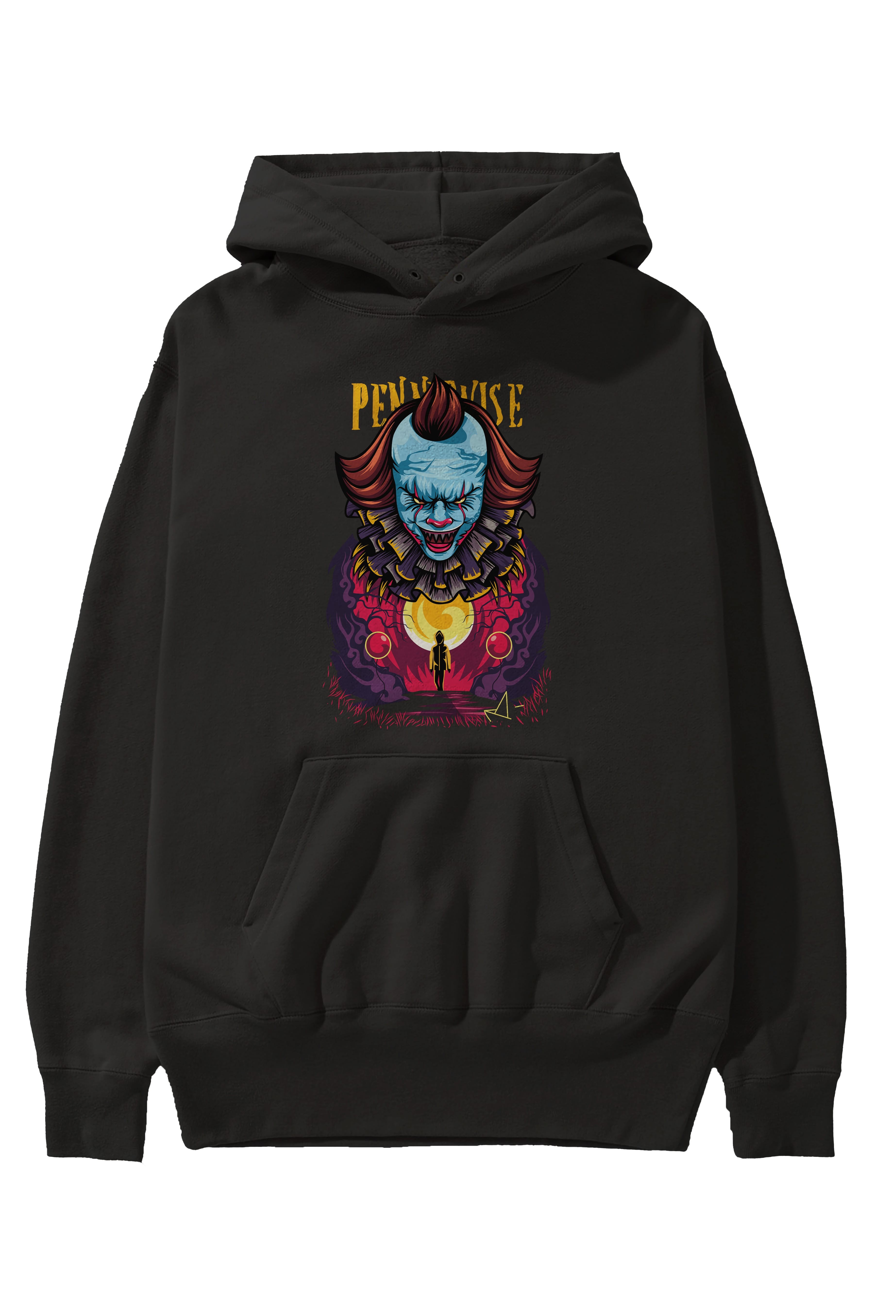 Pennywise (2) Ön Baskılı Hoodie Oversize Kapüşonlu Sweatshirt Erkek Kadın Unisex