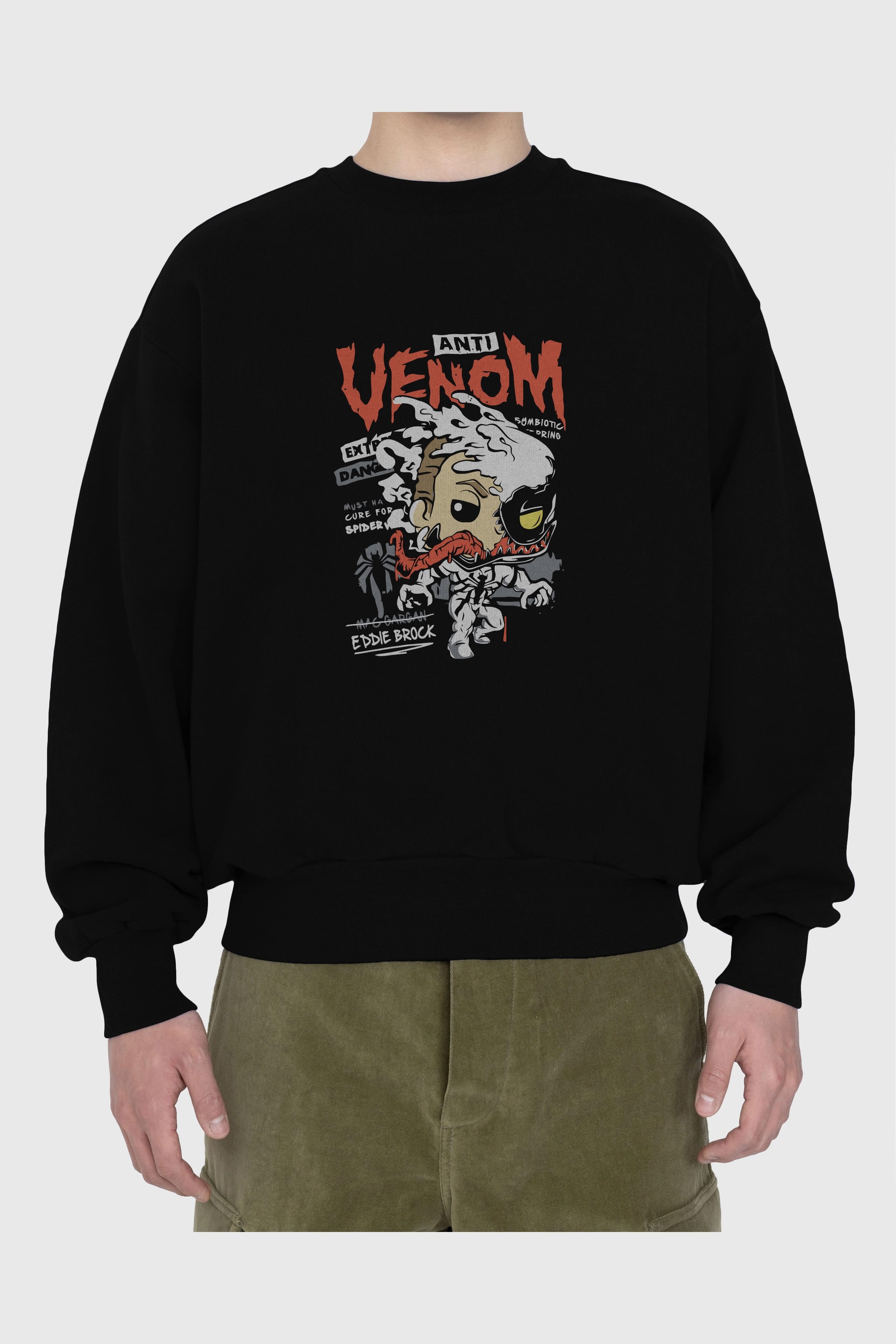 Venom (9) Ön Baskılı Oversize Sweatshirt Erkek Kadın Unisex