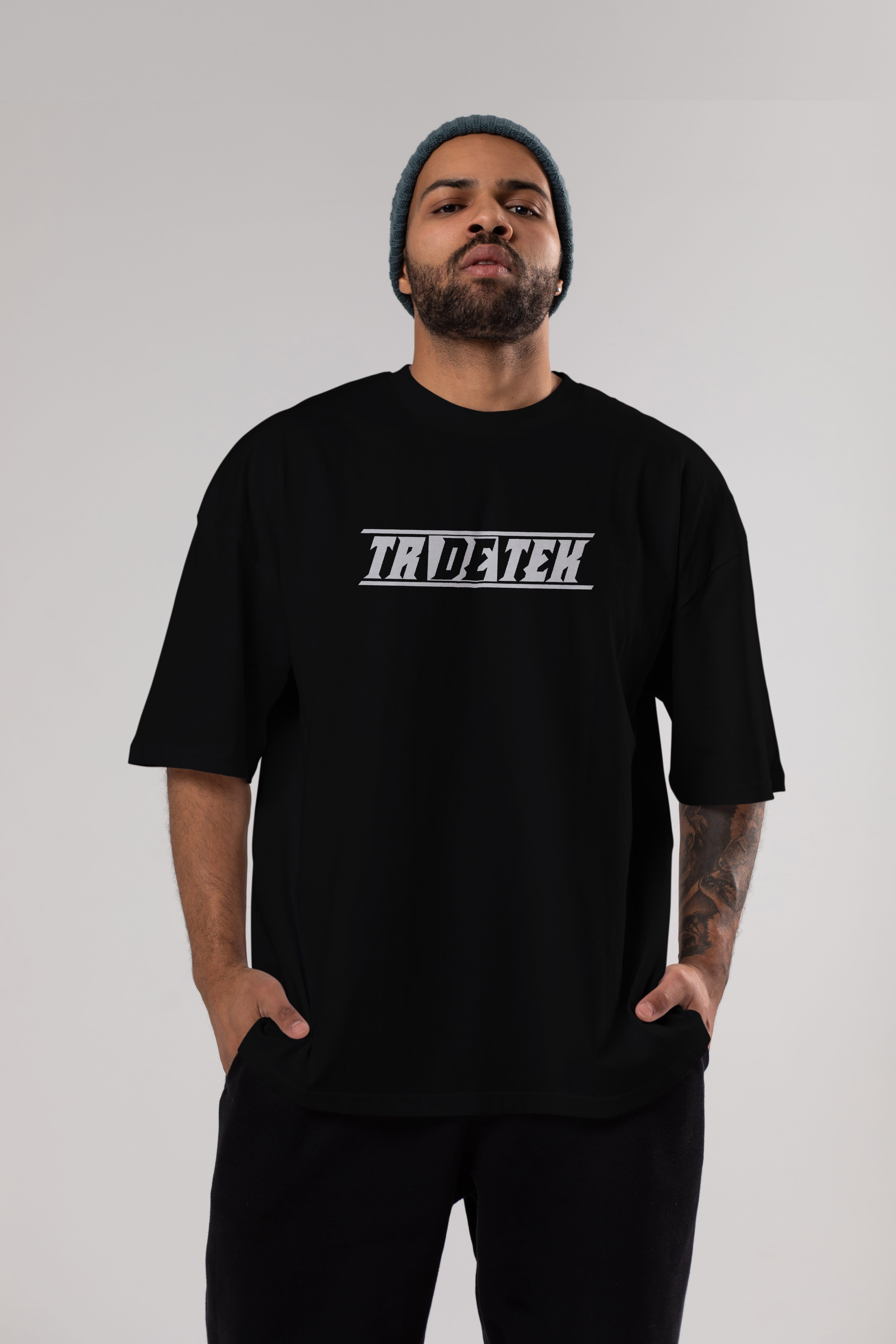 Tr De Tek Ön Baskılı Oversize t-shirt %100 pamuk Erkek Kadın Unisex