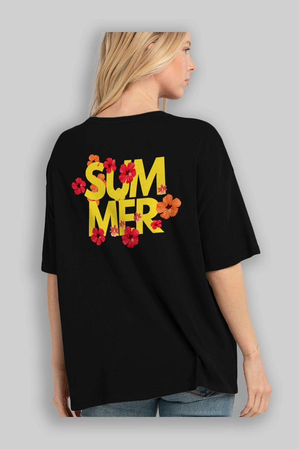 Summer Yazılı 2 Arka Baskılı Oversize t-shirt Erkek Kadın Unisex