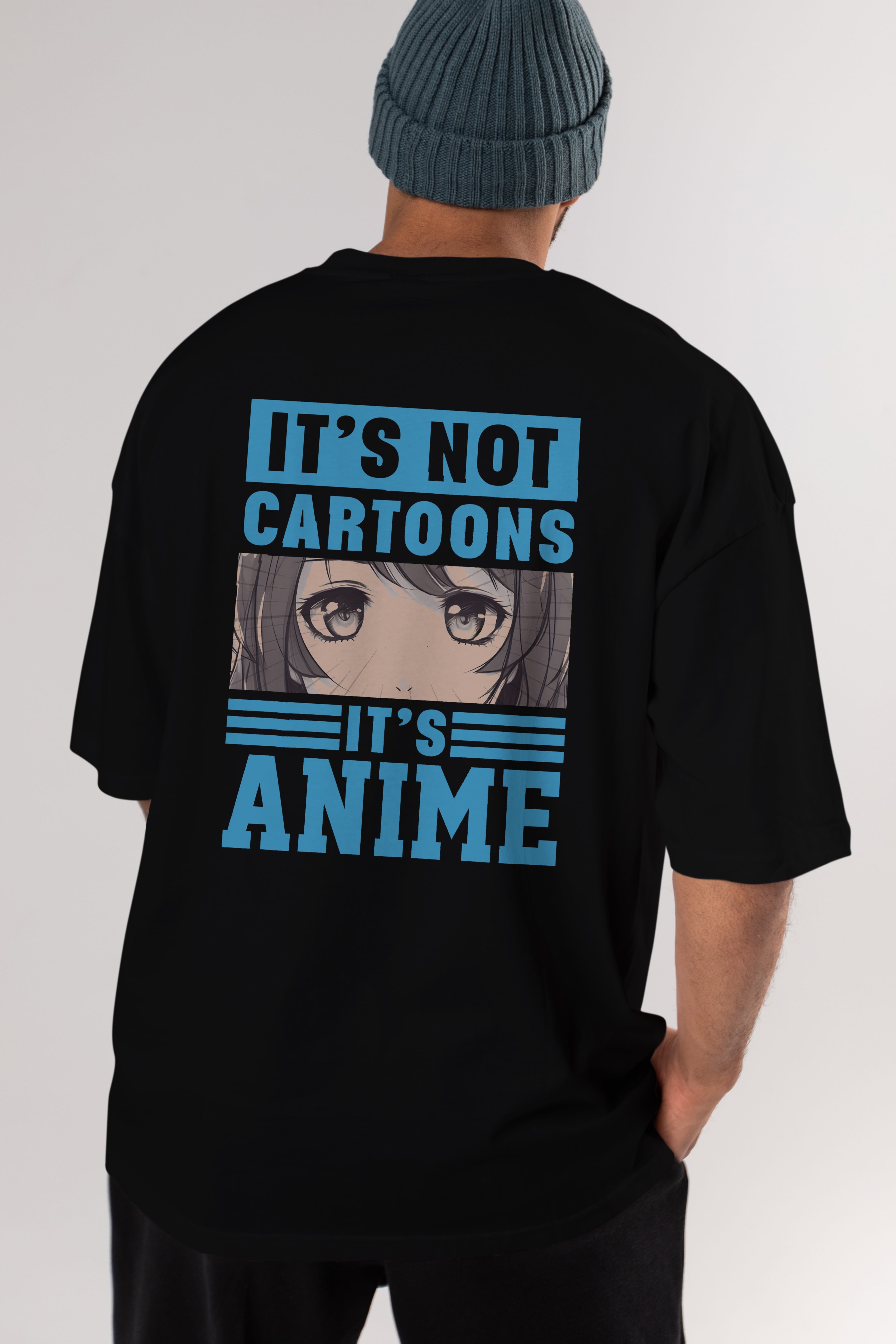 Its Anime Anime Arka Baskılı Oversize t-shirt Erkek Kadın Unisex %100 pamuk tişort