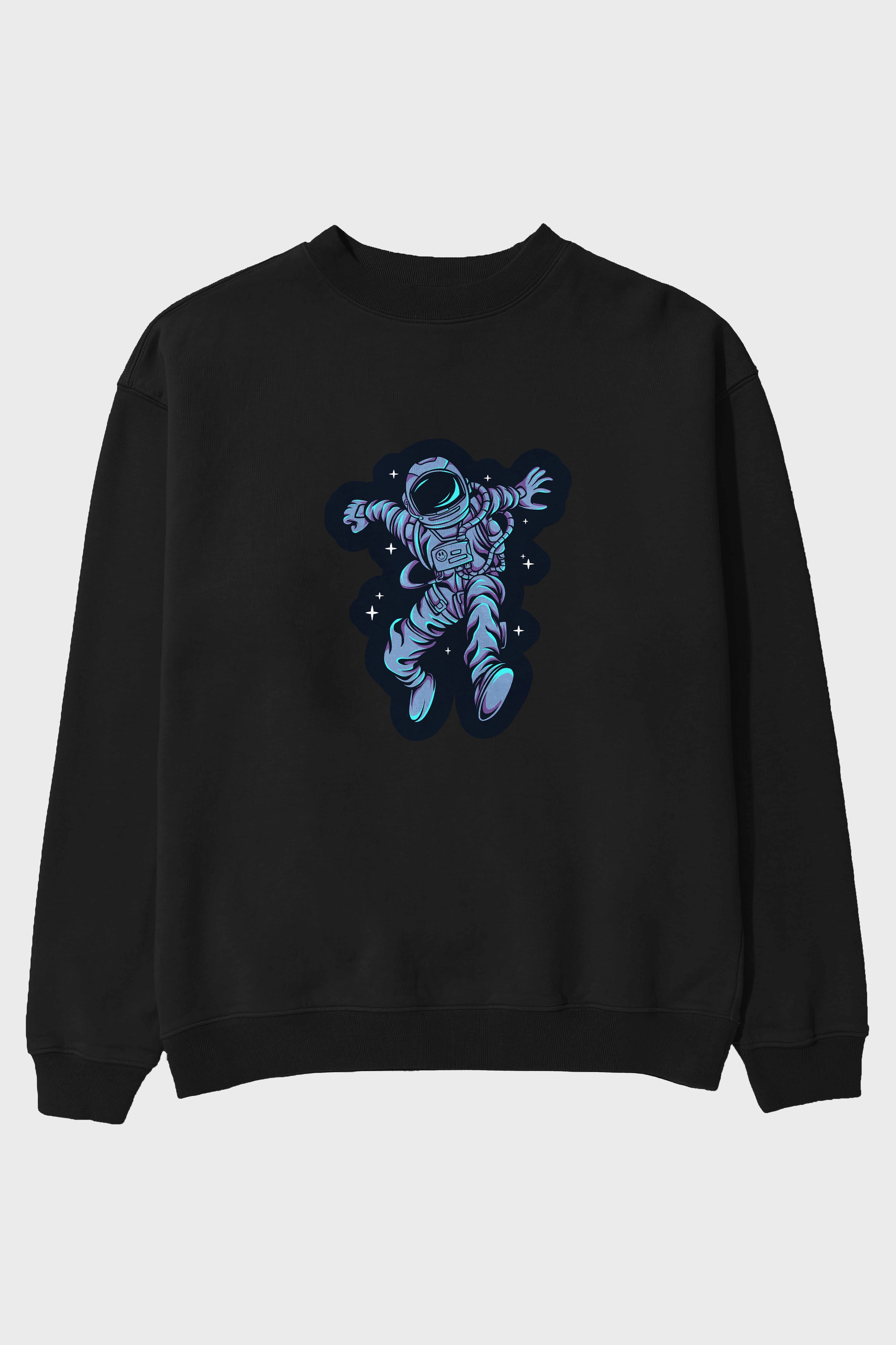 Astrostars sticker Ön Baskılı Oversize Sweatshirt Erkek Kadın Unisex