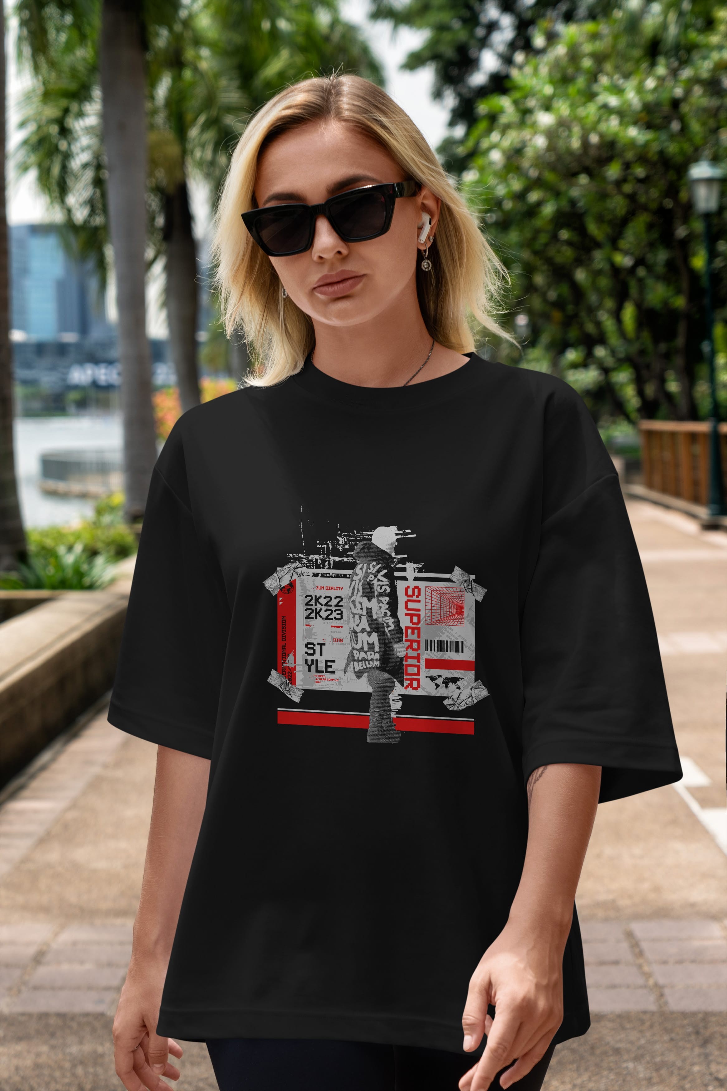 Superior Ön Baskılı Oversize t-shirt Erkek Kadın Unisex