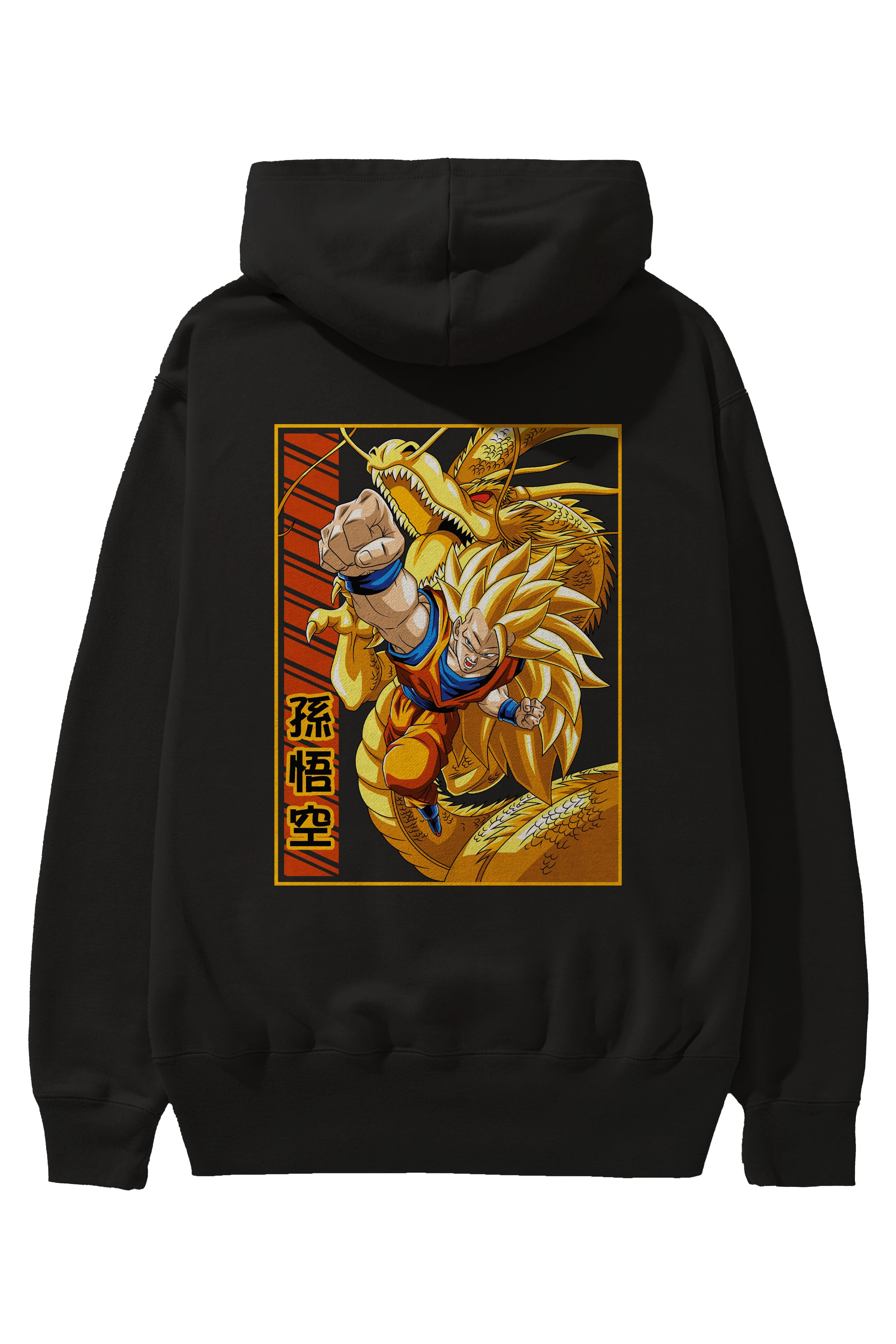 DragonBall Goku Anime Arka Baskılı Hoodie Oversize Kapüşonlu Sweatshirt Erkek Kadın Unisex