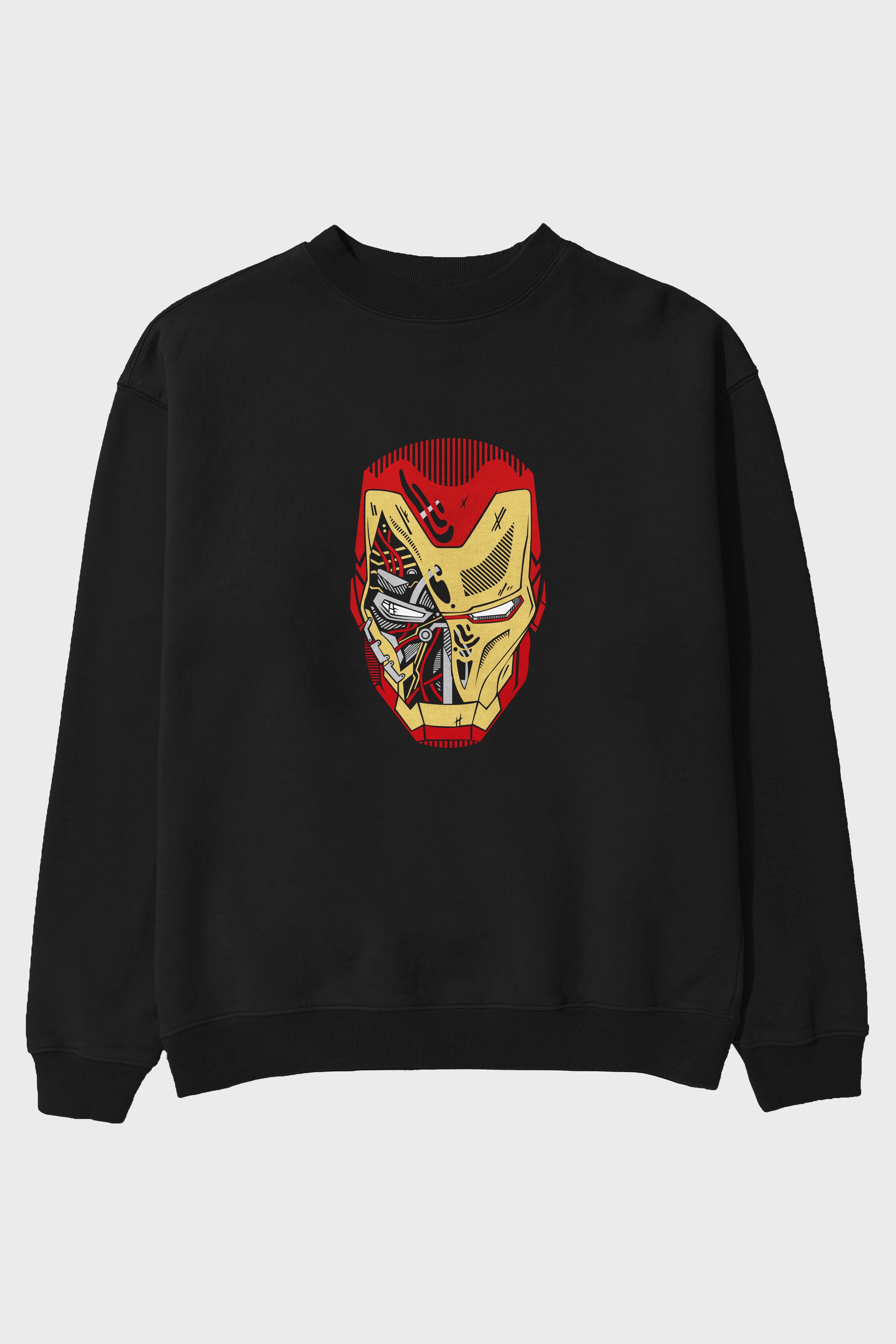 iron man (7) Ön Baskılı Oversize Sweatshirt Erkek Kadın Unisex