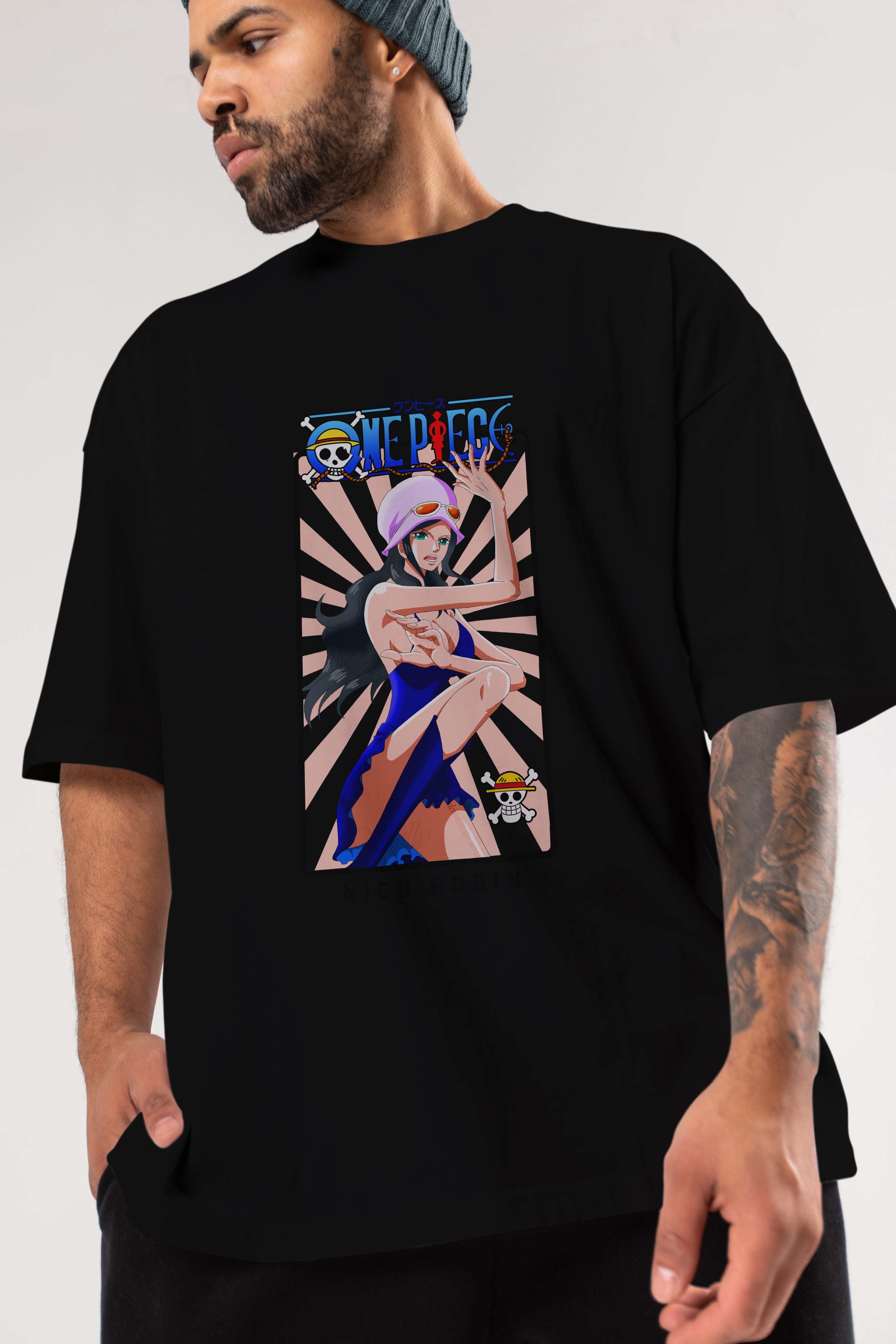 Nico Robin Anime Ön Baskılı Oversize t-shirt Erkek Kadın Unisex