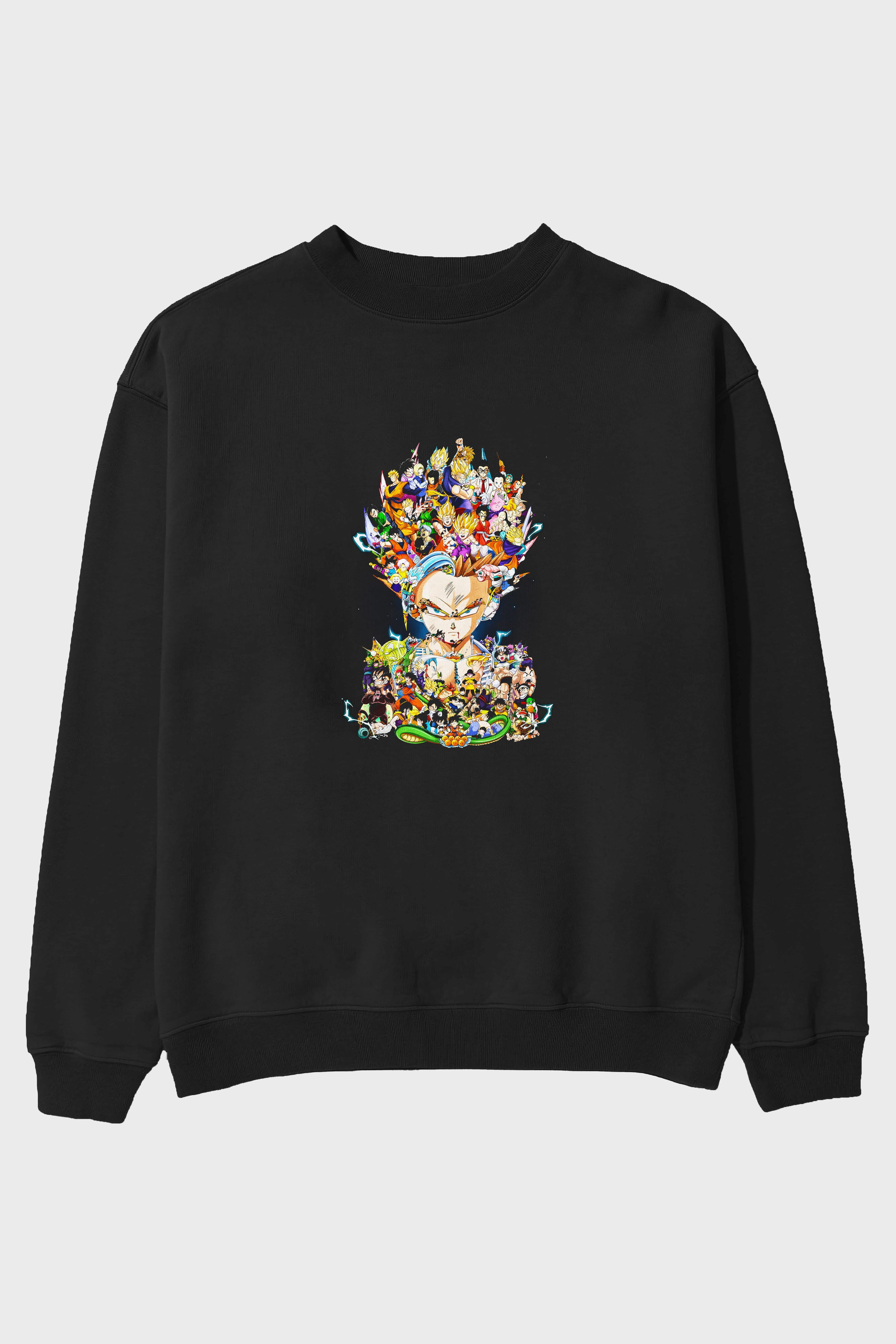DRAGON BALL ART (2) Anime Ön Baskılı Oversize Sweatshirt Erkek Kadın Unisex
