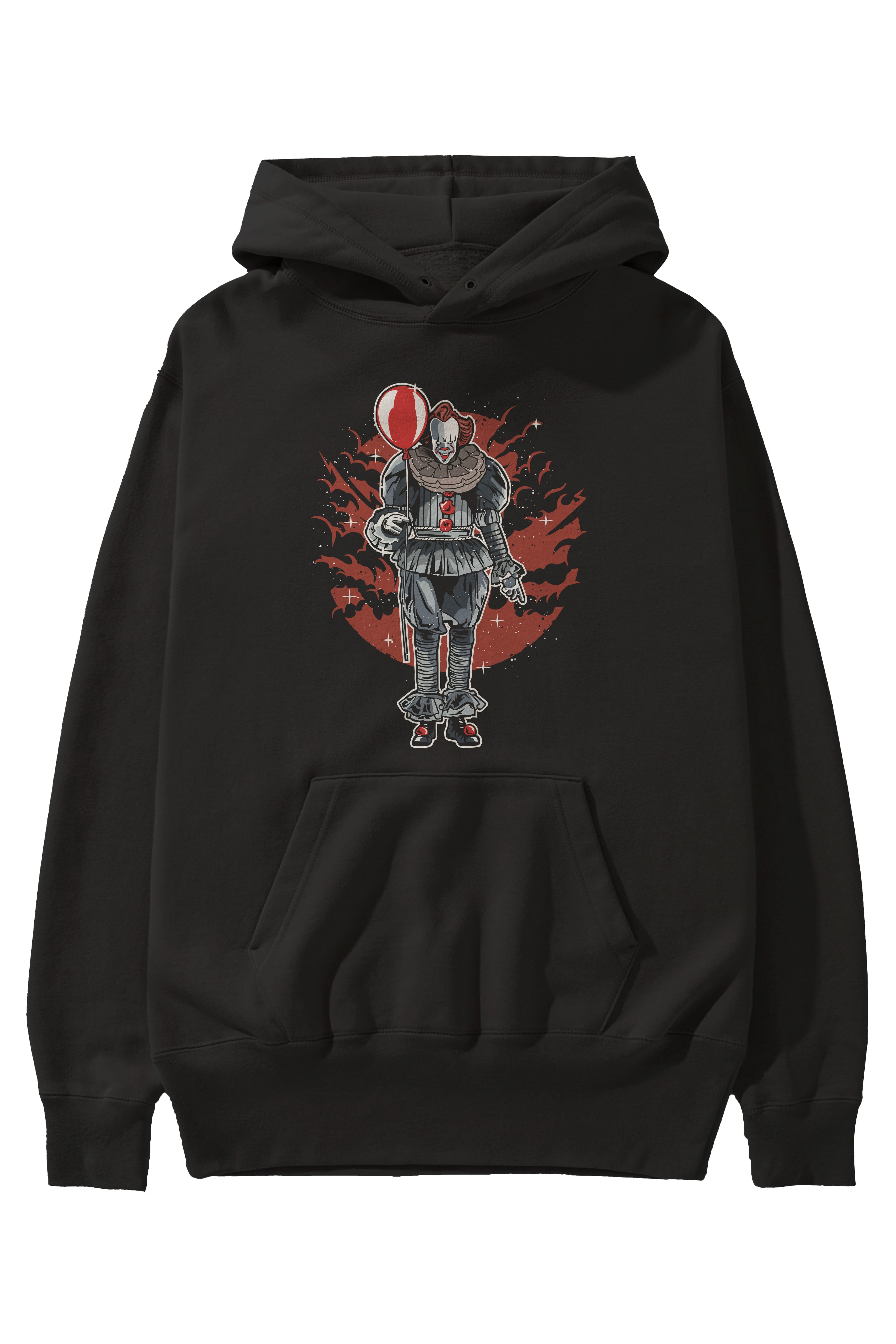 Pennywise Ön Baskılı Hoodie Oversize Kapüşonlu Sweatshirt Erkek Kadın Unisex