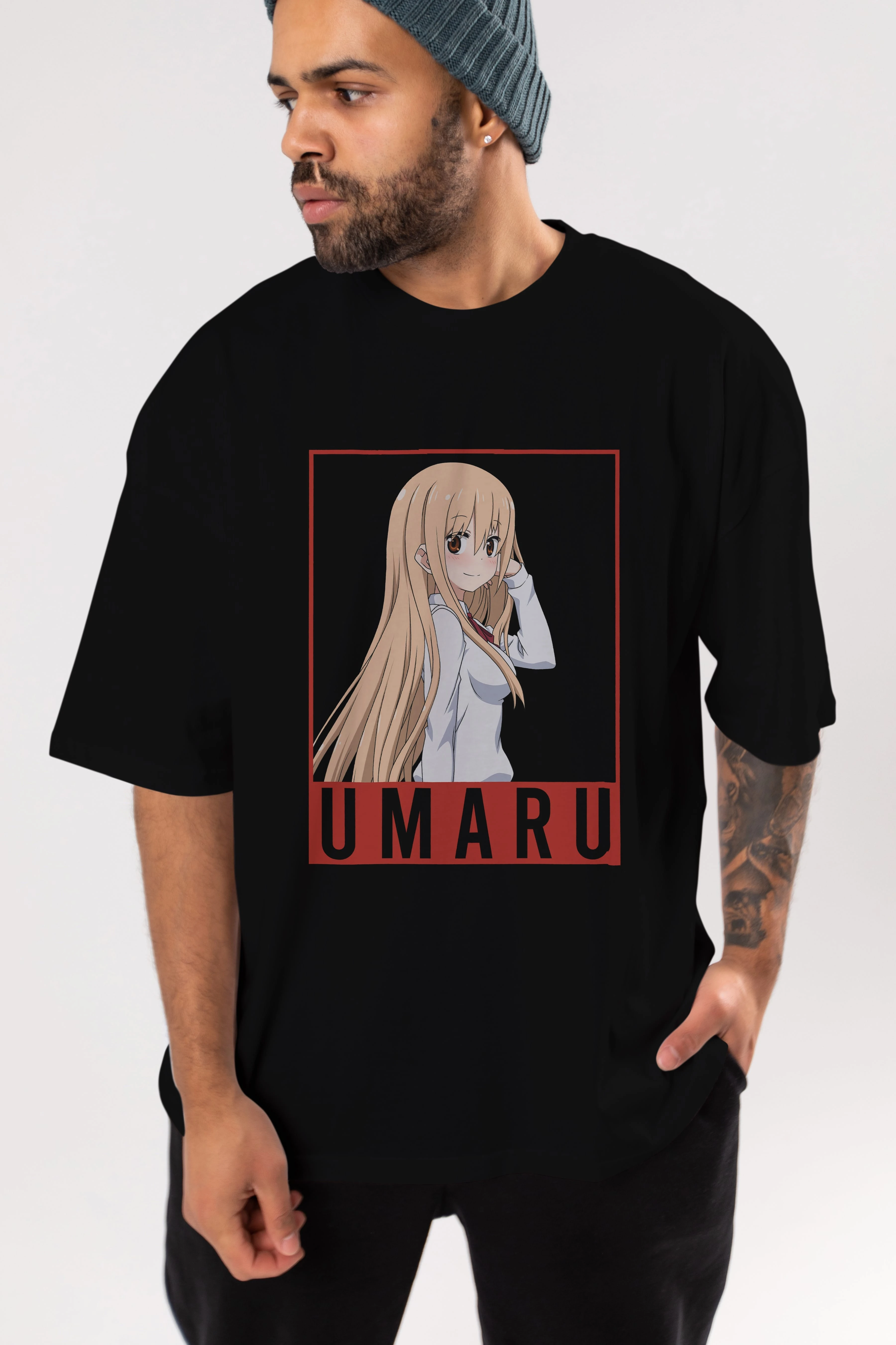 Umaru Doma 2 (2) Anime Ön Baskılı Oversize t-shirt %100 pamuk Erkek Kadın Unisex