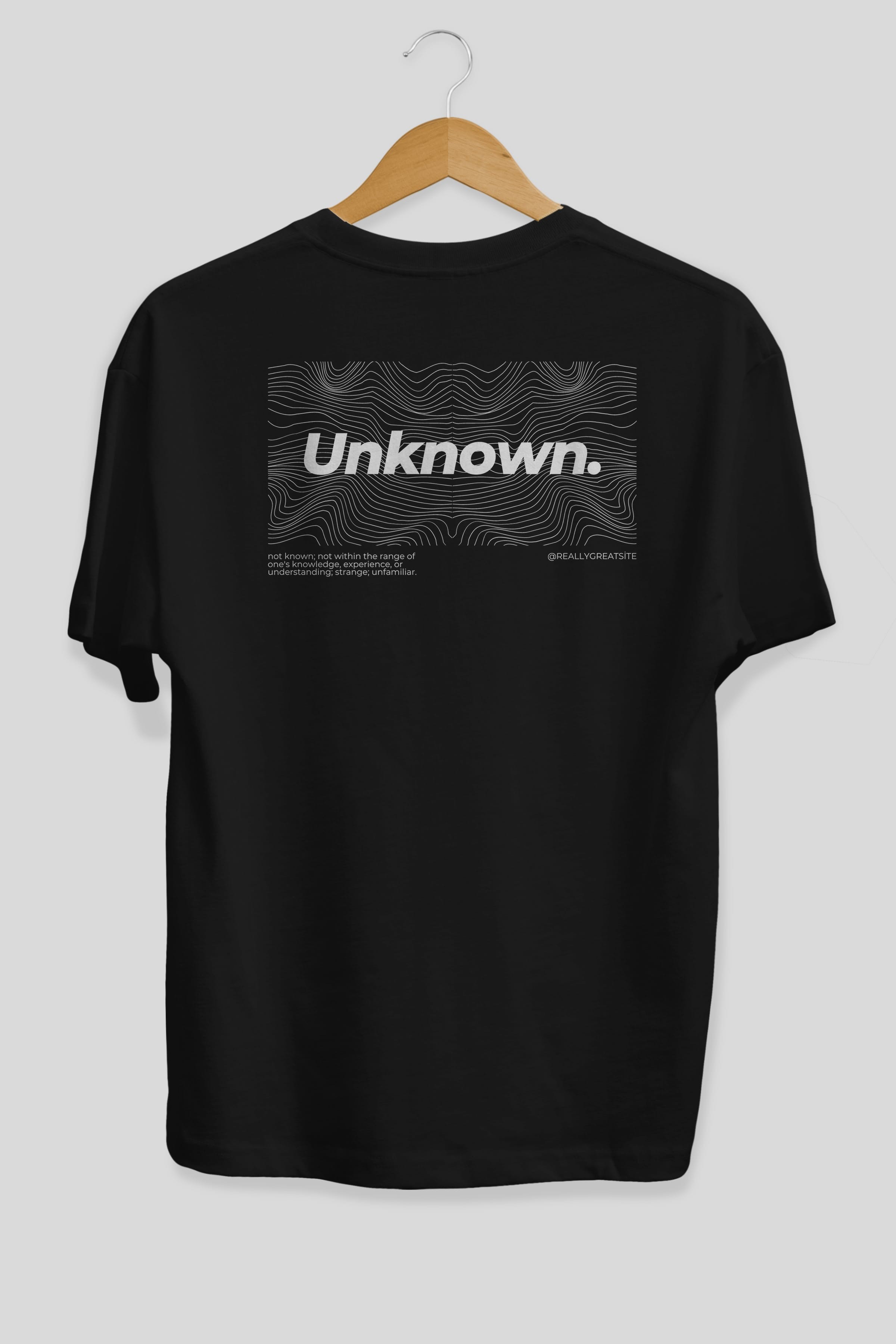 Unknown Yazılı Arka Baskılı Oversize t-shirt Erkek Kadın Unisex