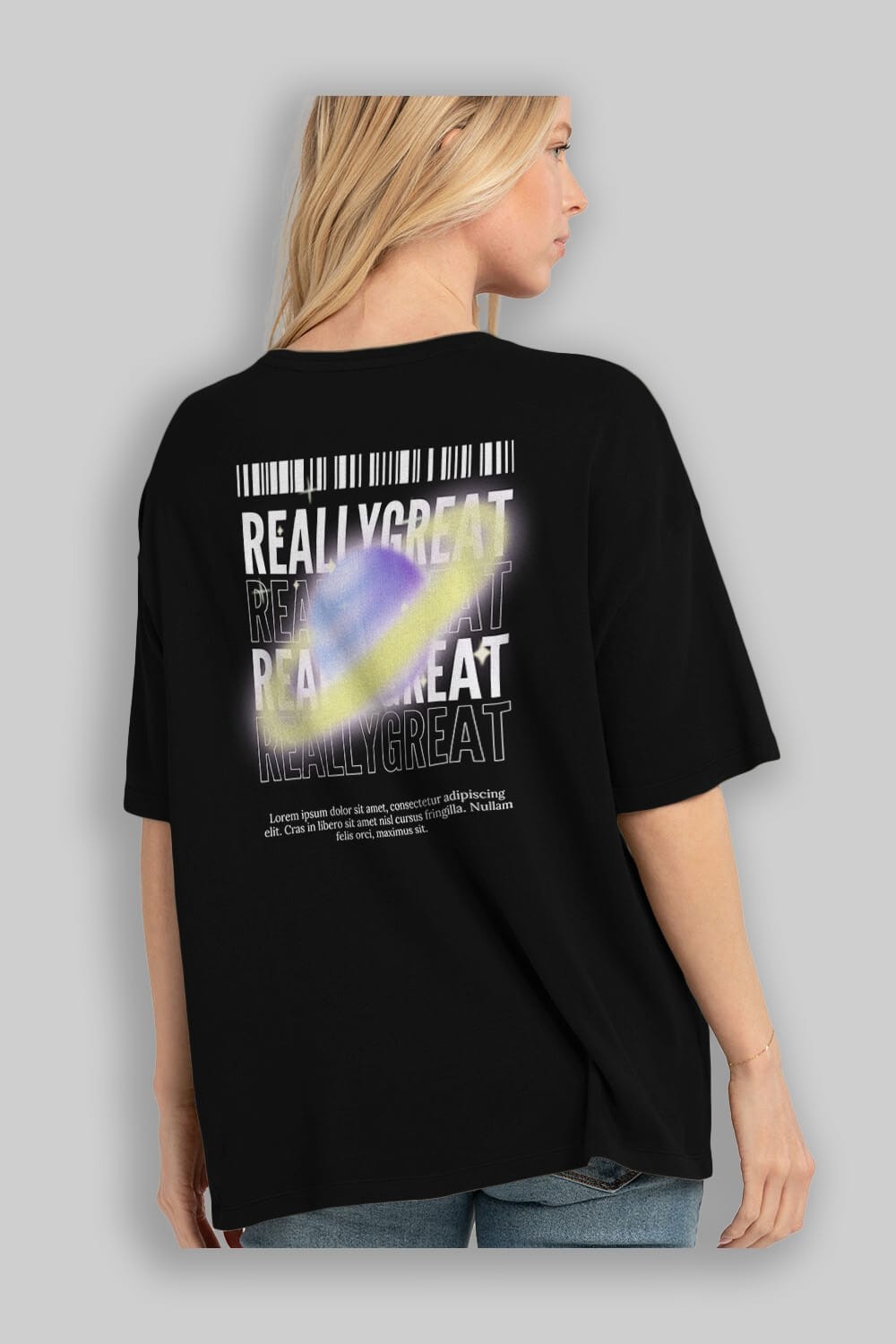 Really Great 2 Yazılı Arka Baskılı Oversize t-shirt Erkek Kadın Unisex