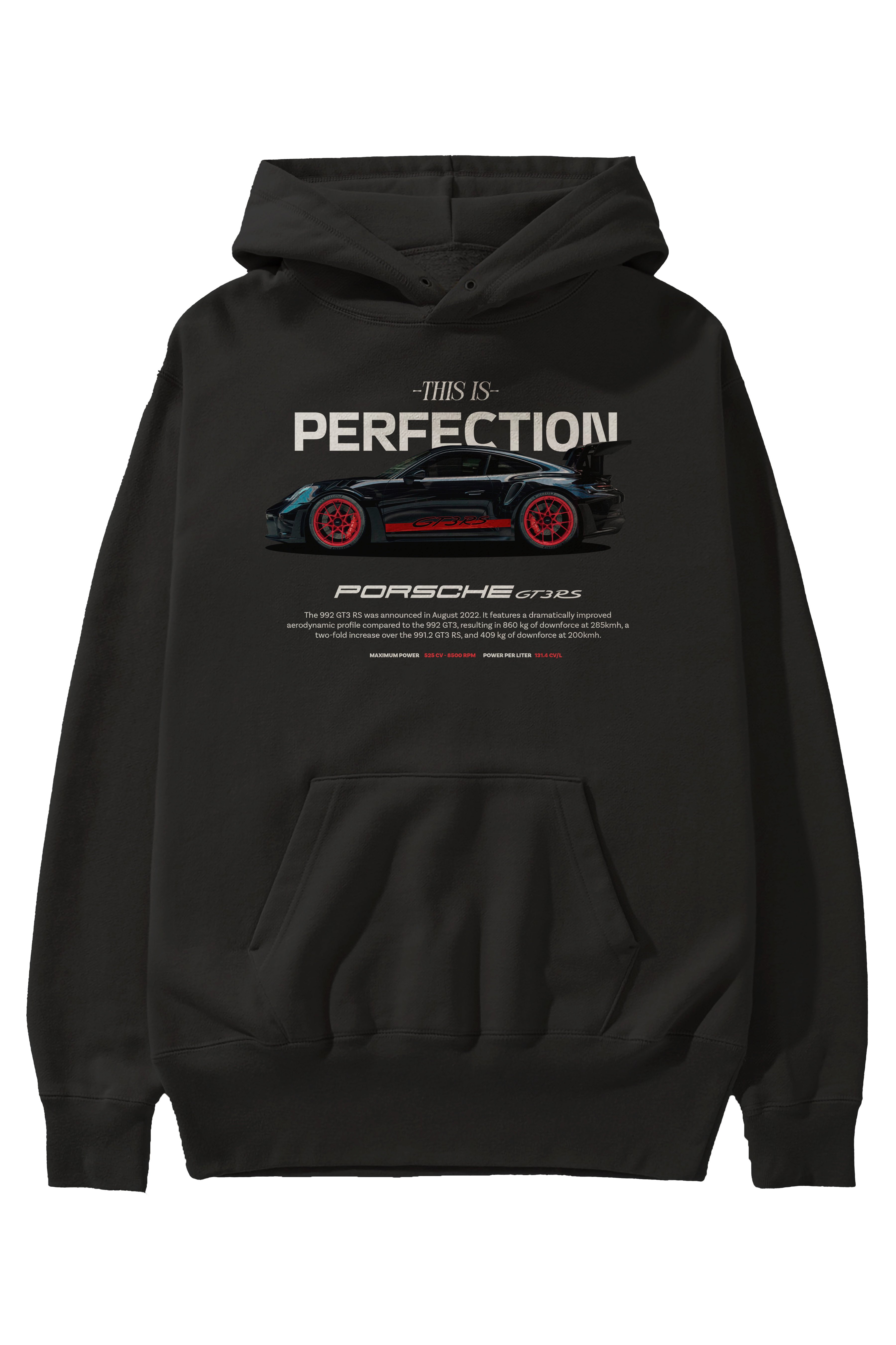 PORSCHE 992 1 Ön Baskılı Hoodie Oversize Kapüşonlu Sweatshirt Erkek Kadın Unisex