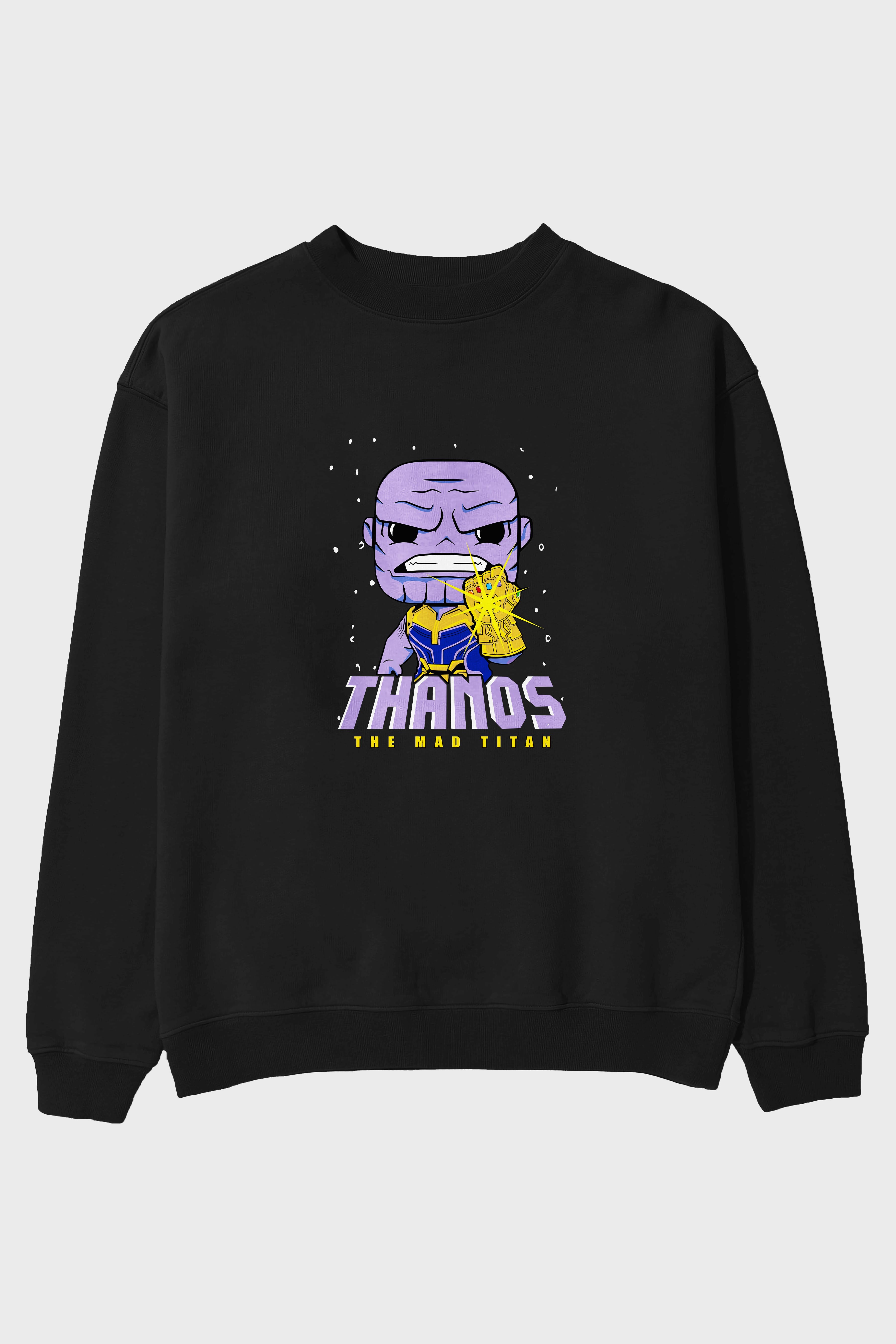 Thanos (1) Ön Baskılı Oversize Sweatshirt Erkek Kadın Unisex