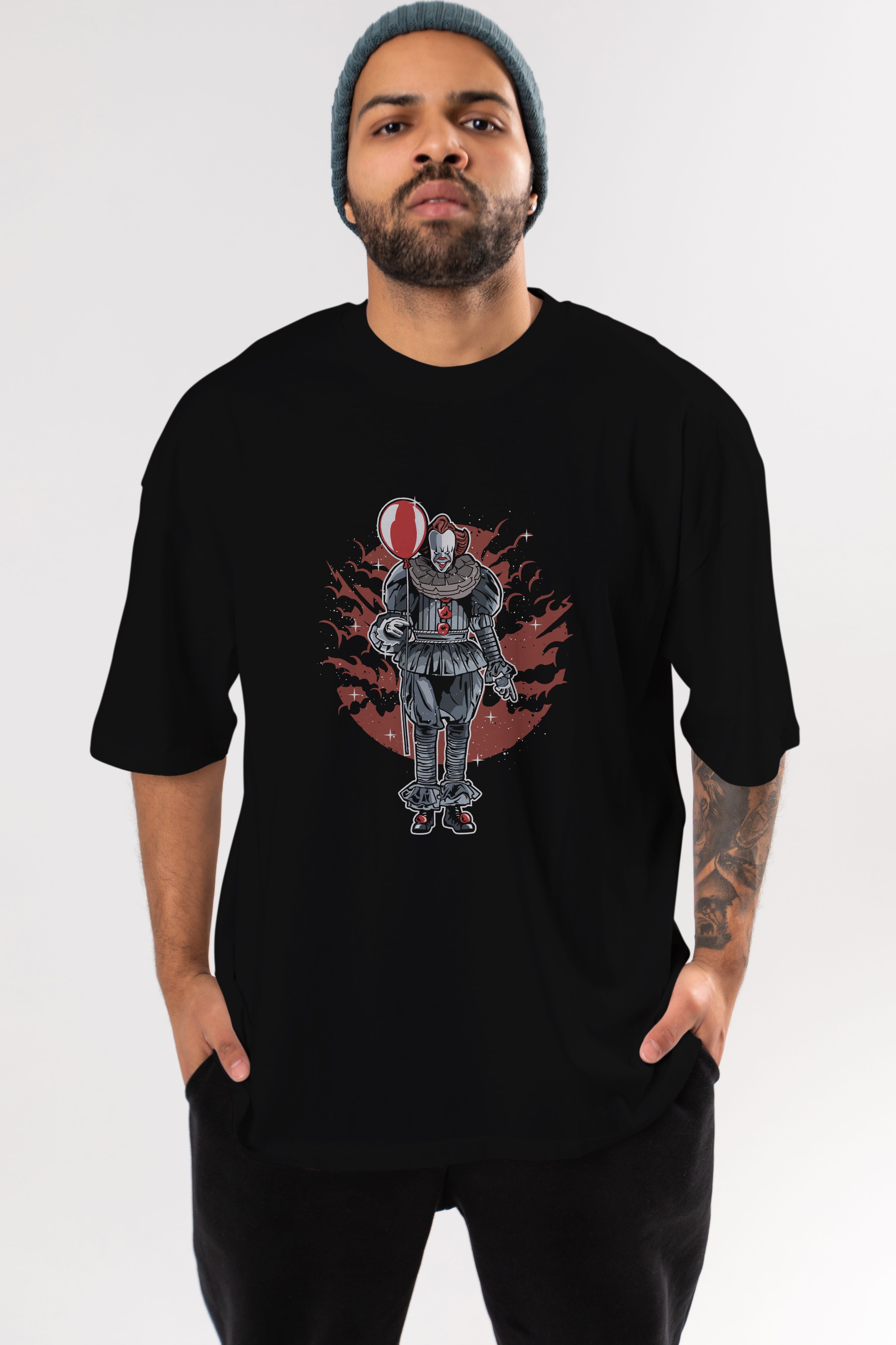 Pennywise Ön Baskılı Oversize t-shirt Erkek Kadın Unisex %100 Pamuk tişort