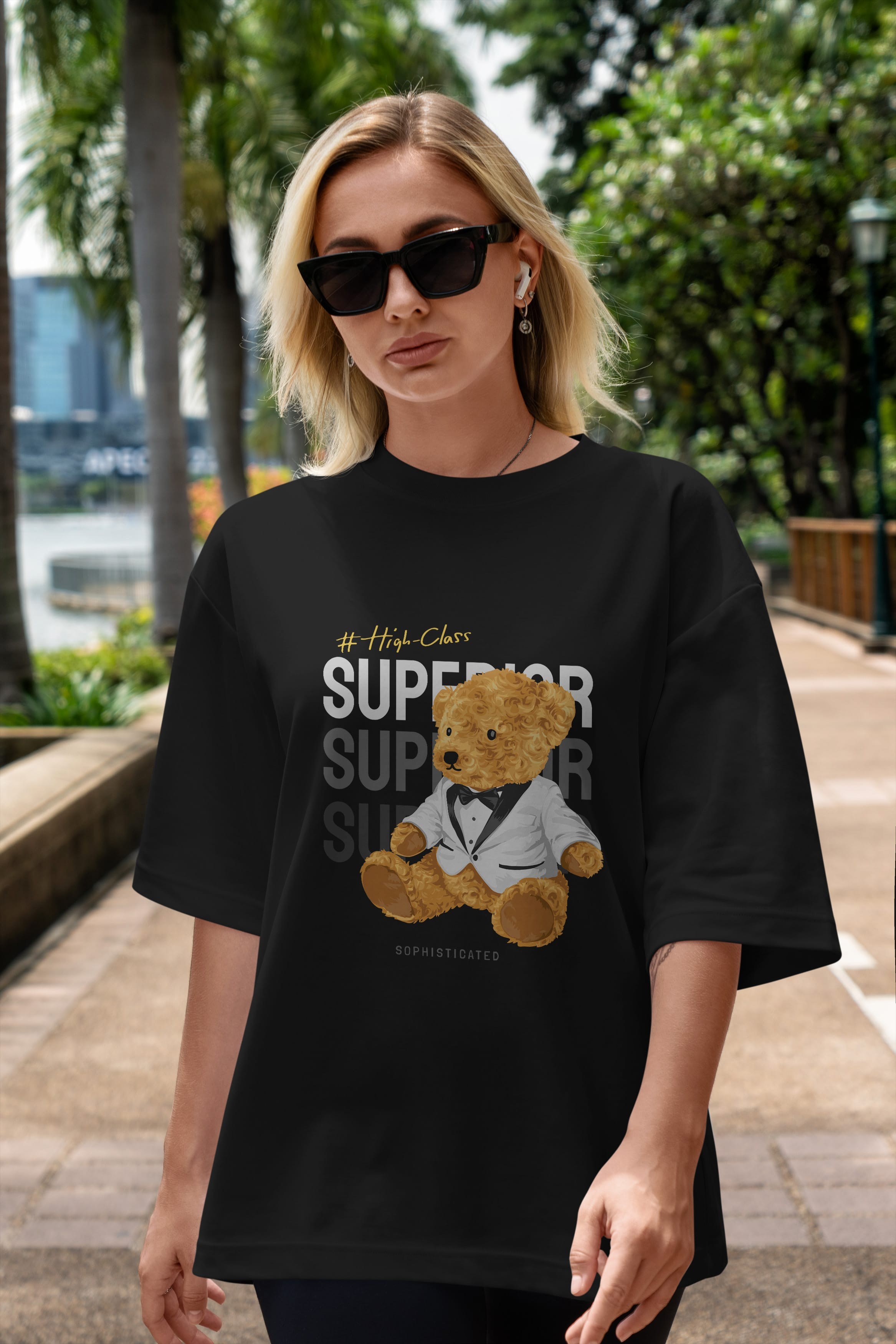 Teddy Bear Superior Ön Baskılı Oversize t-shirt Erkek Kadın Unisex %100 Pamuk