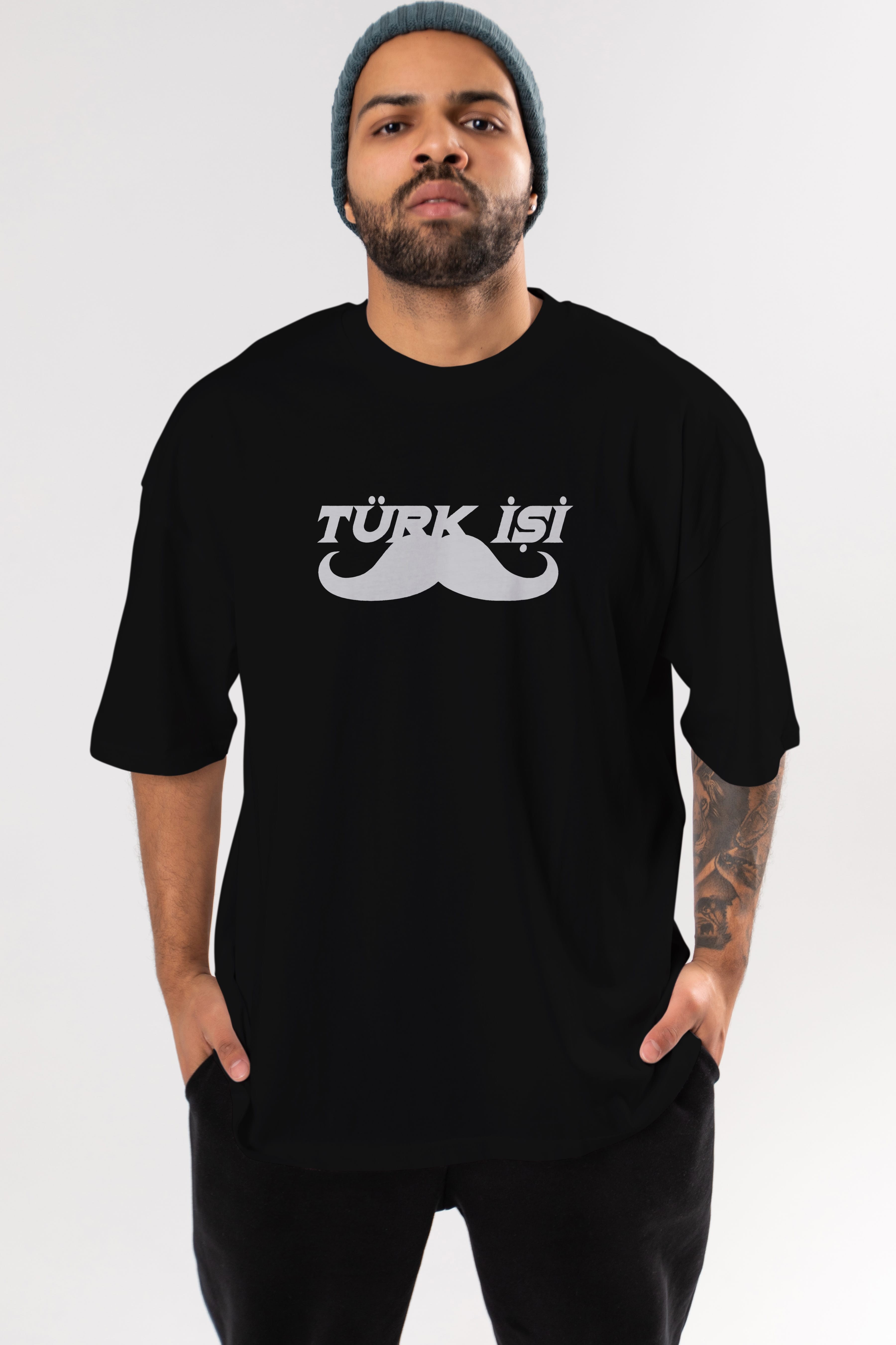 Türk İşi Ön Baskılı Oversize t-shirt %100 pamuk Erkek Kadın Unisex