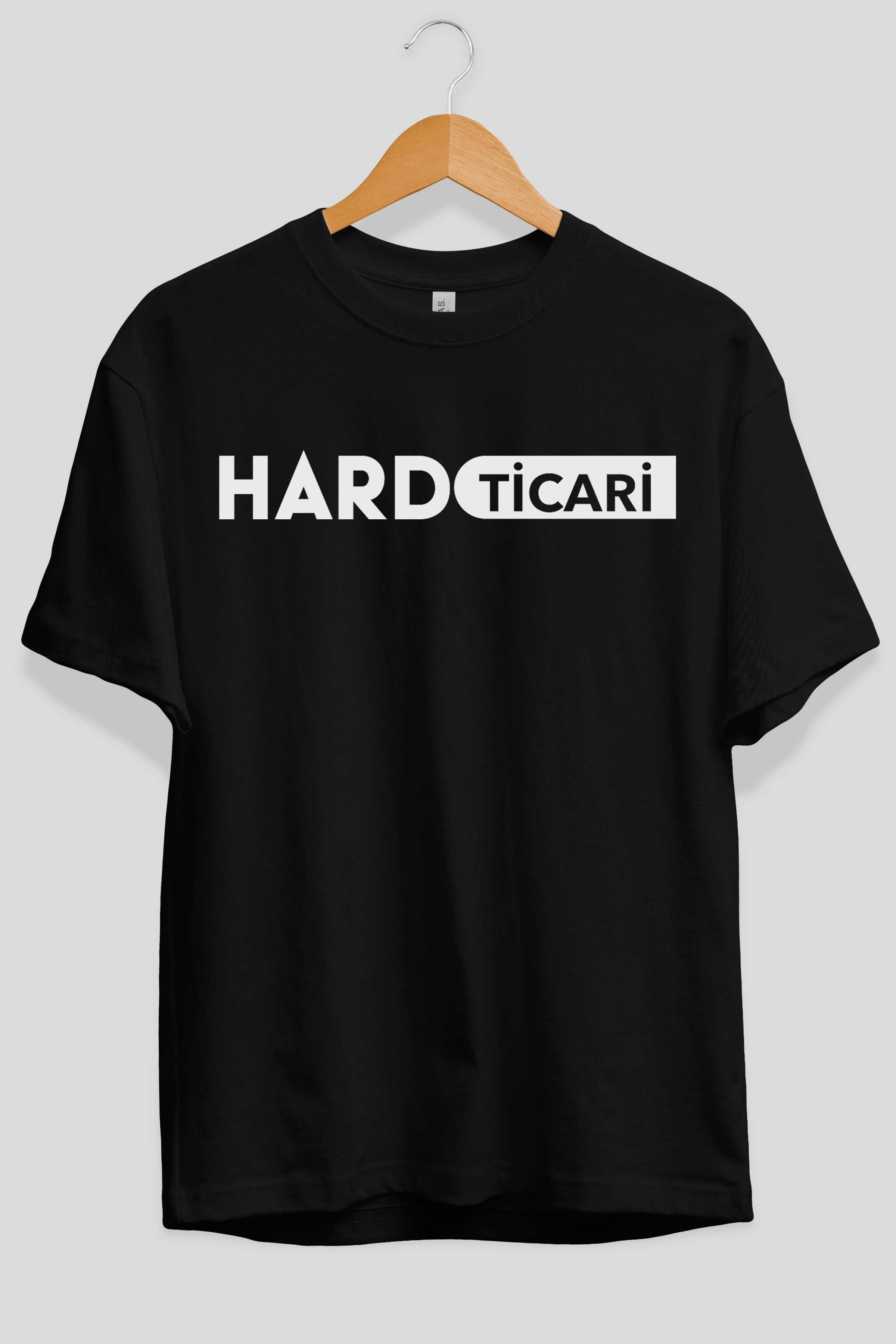 Hard Ticari Ön Baskılı Oversize t-shirt %100 pamuk Erkek Kadın Unisex