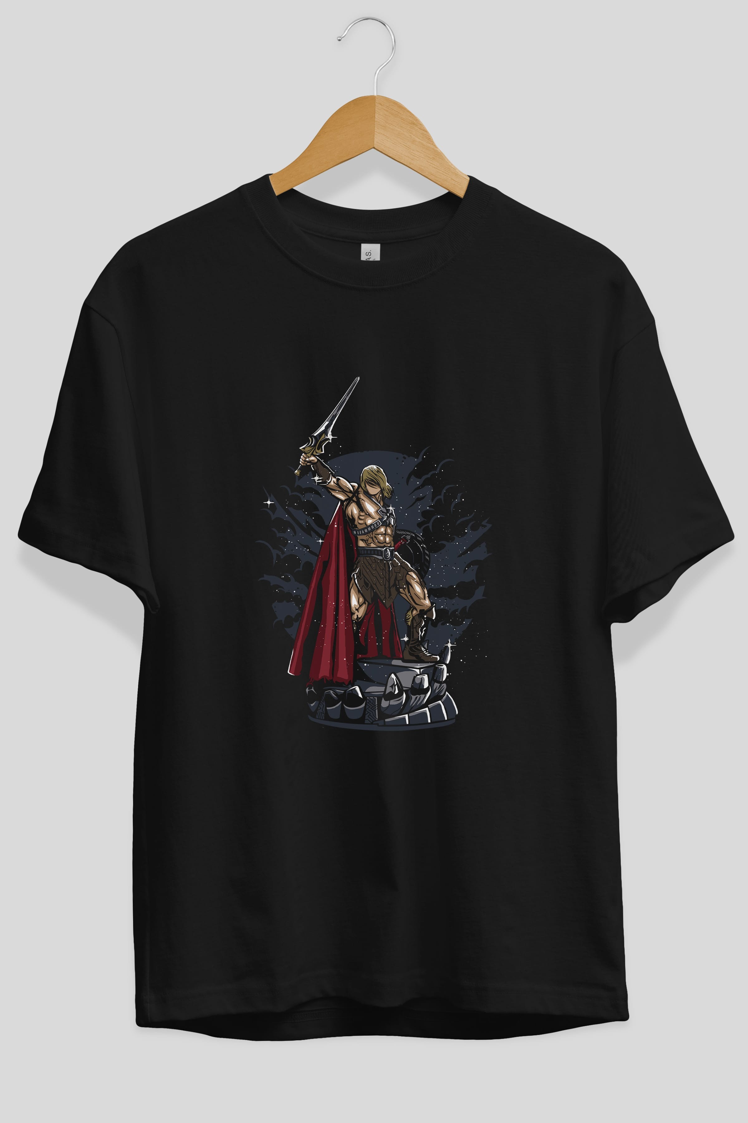 Warrior Ön Baskılı Oversize t-shirt Erkek Kadın Unisex %100 Pamuk tişort