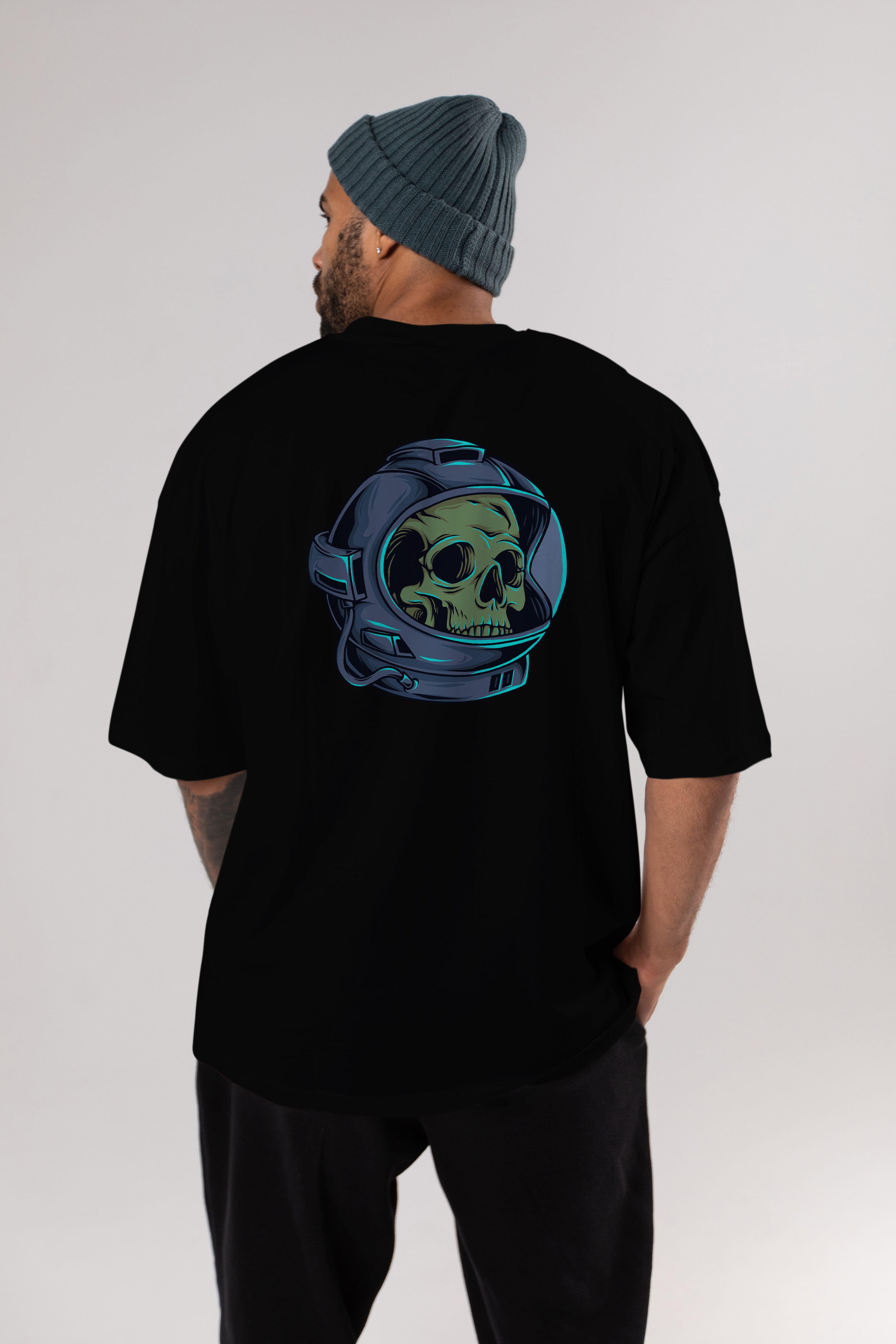 Astroskull Arka Baskılı Oversize t-shirt Erkek Kadın Unisex