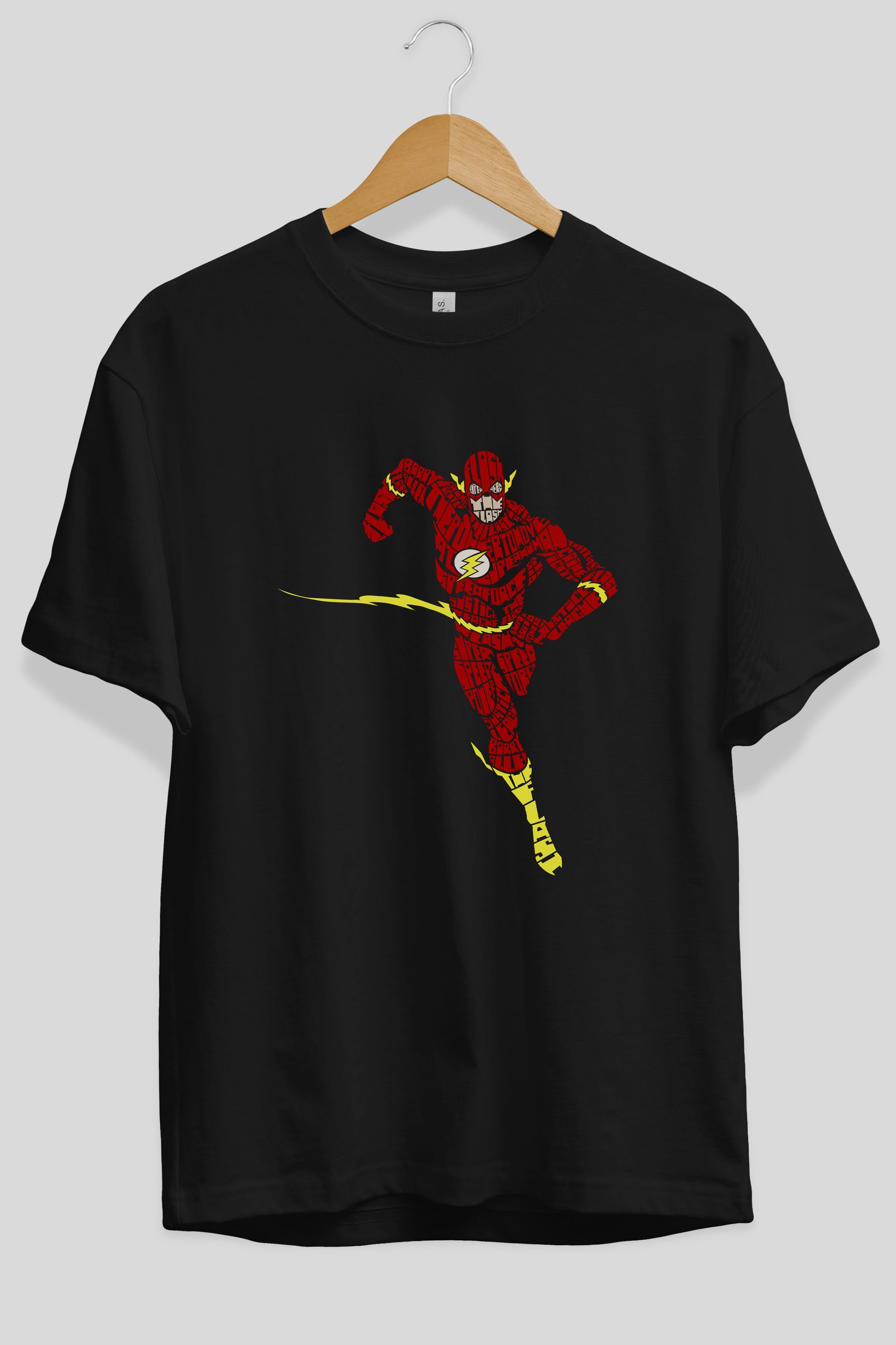 The Flash Ön Baskılı Oversize t-shirt %100 pamuk Erkek Kadın Unisex