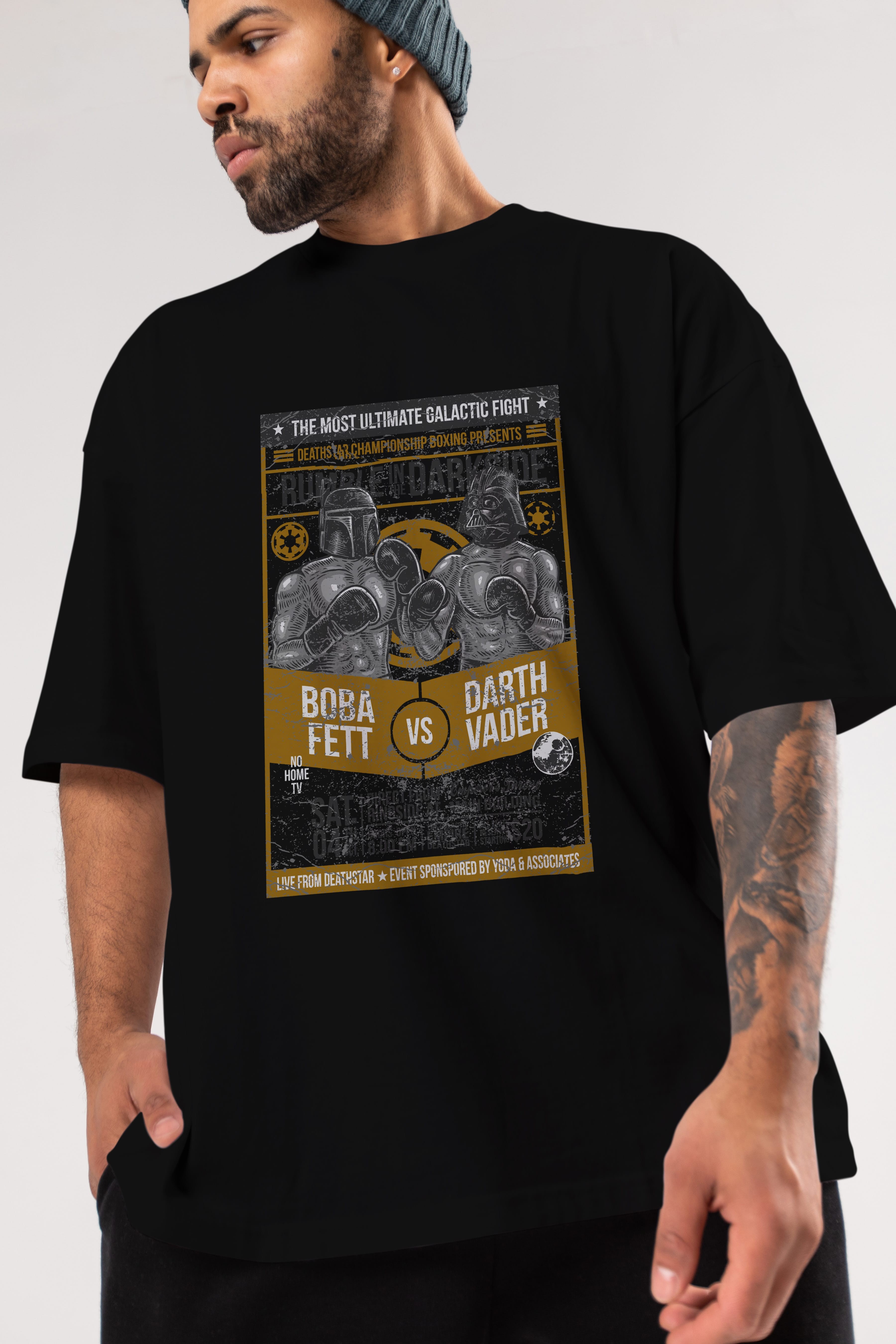 Rumble In The Darkside Ön Baskılı Oversize t-shirt Erkek Kadın Unisex %100 Pamuk tişort