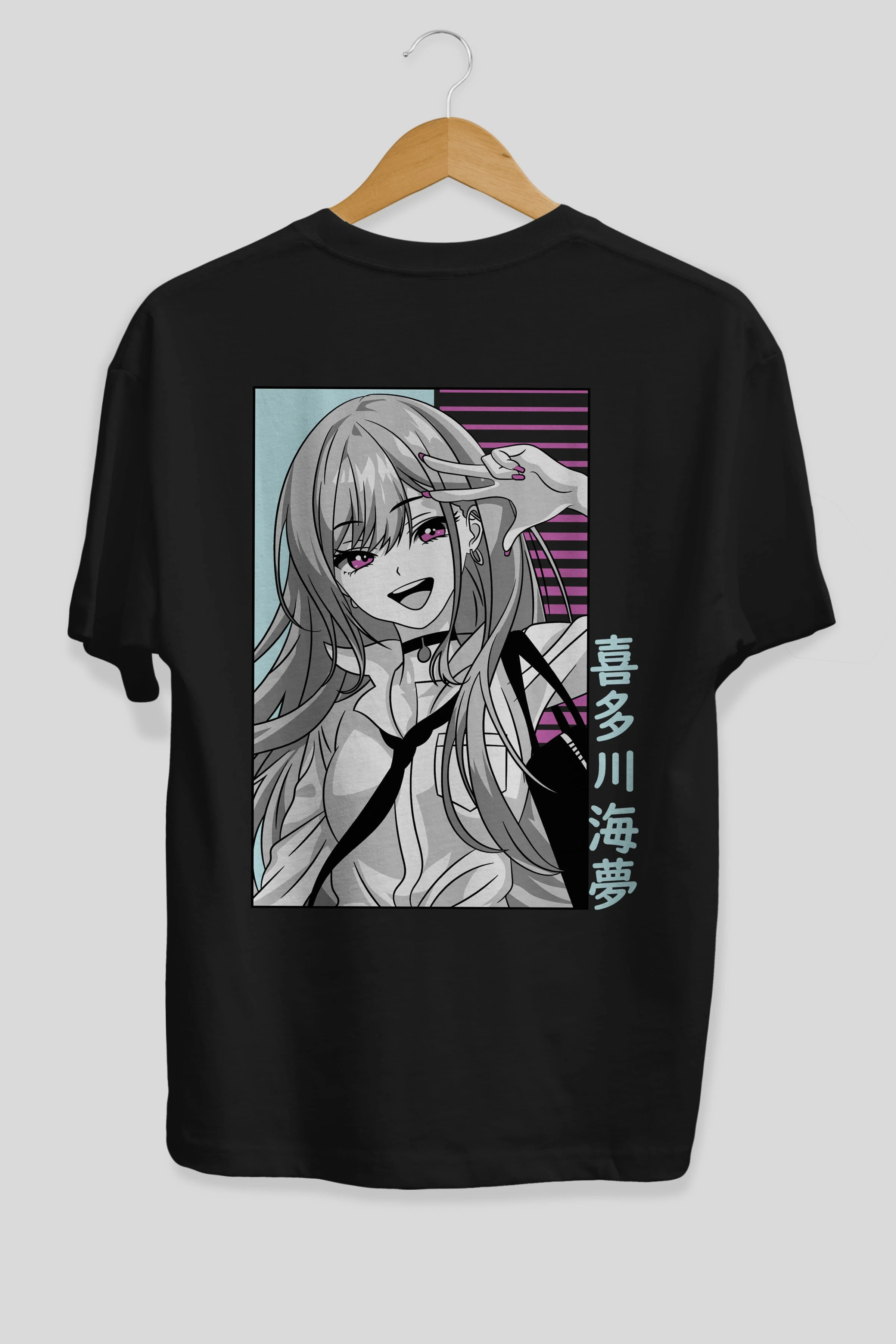 Marin Kitagawa 1 Anime Arka Baskılı Oversize t-shirt Erkek Kadın Unisex