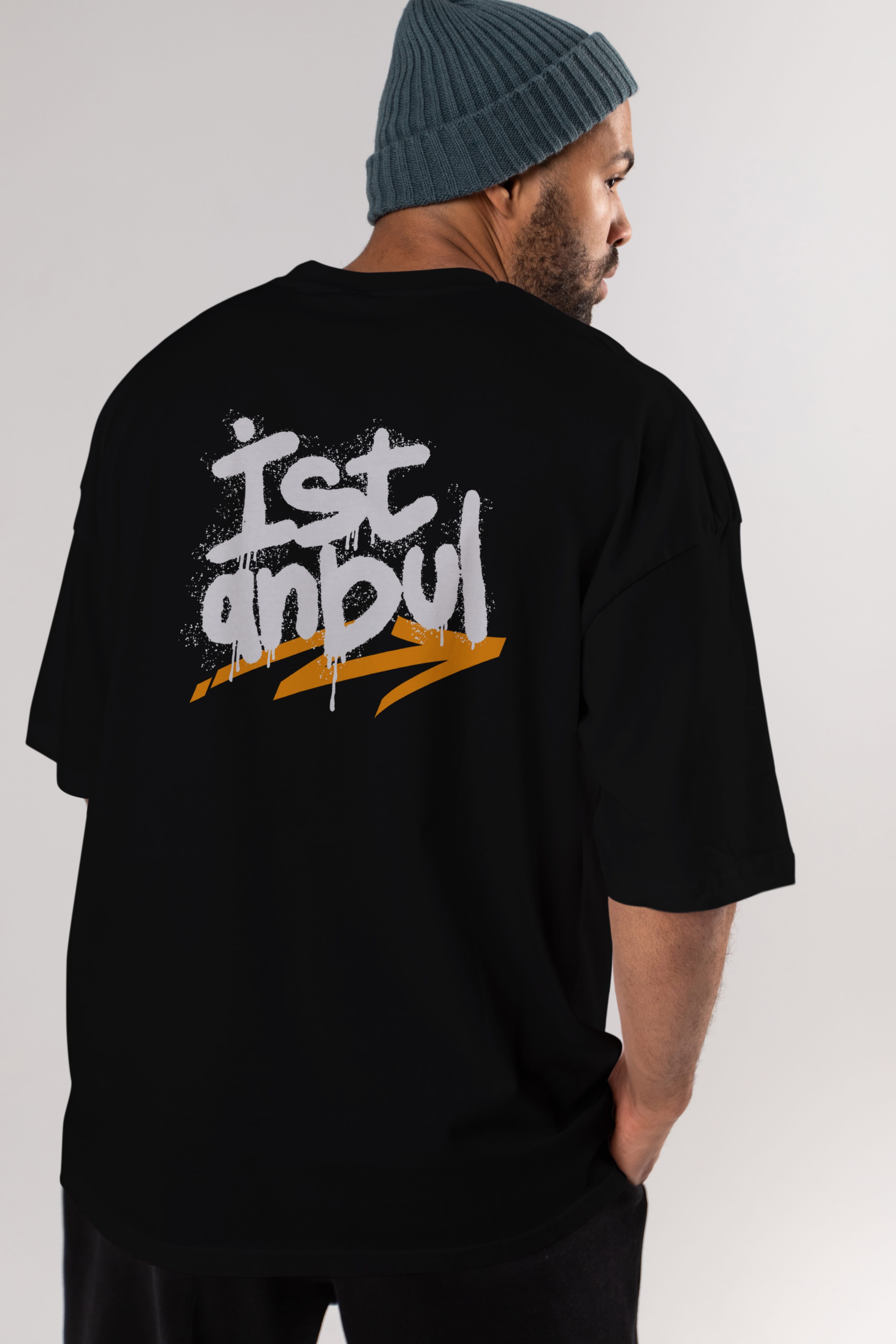 istanbul Yazılı Arka Baskılı Oversize t-shirt Erkek Kadın Unisex