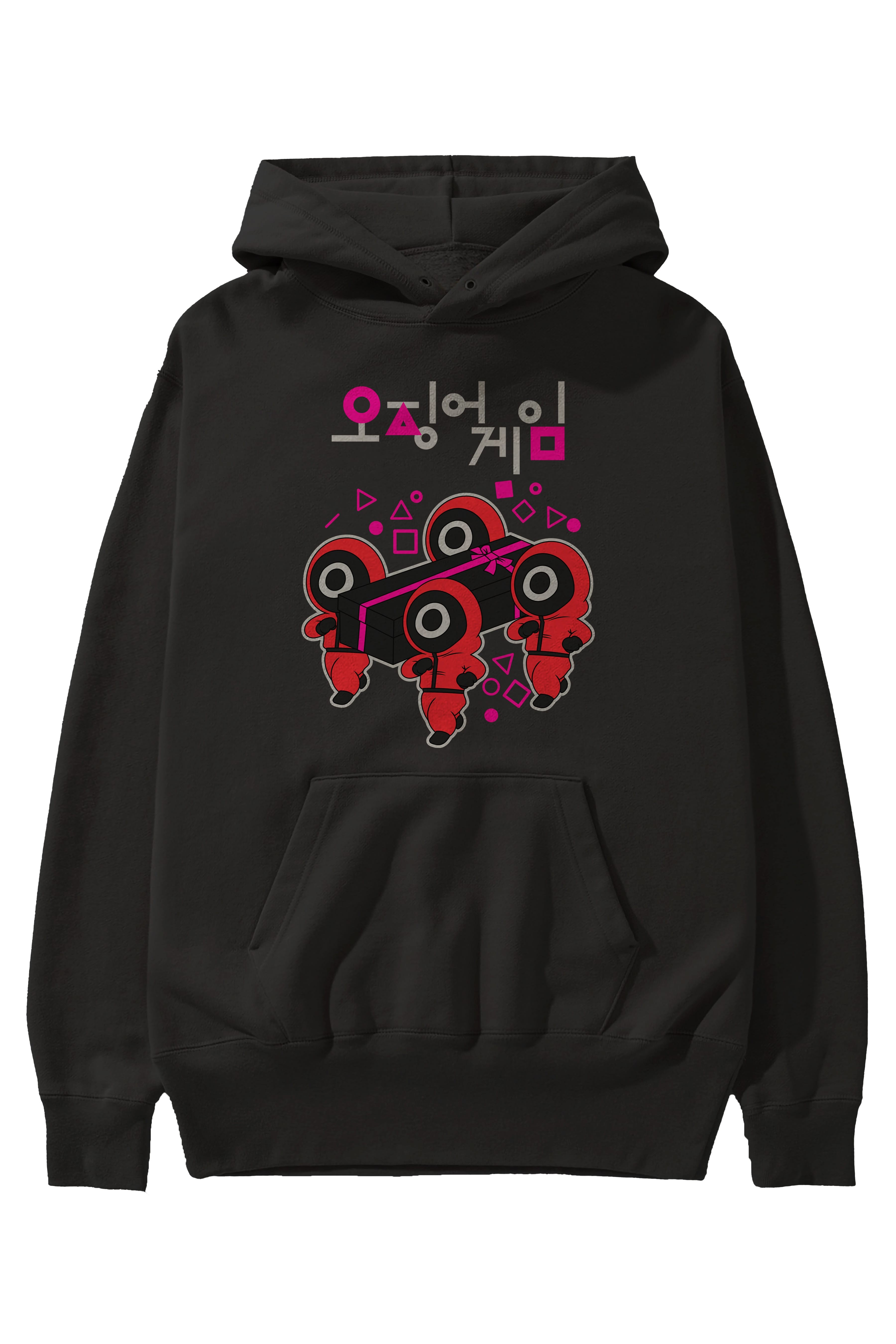 Squid Game (6) Ön Baskılı Hoodie Oversize Kapüşonlu Sweatshirt Erkek Kadın Unisex